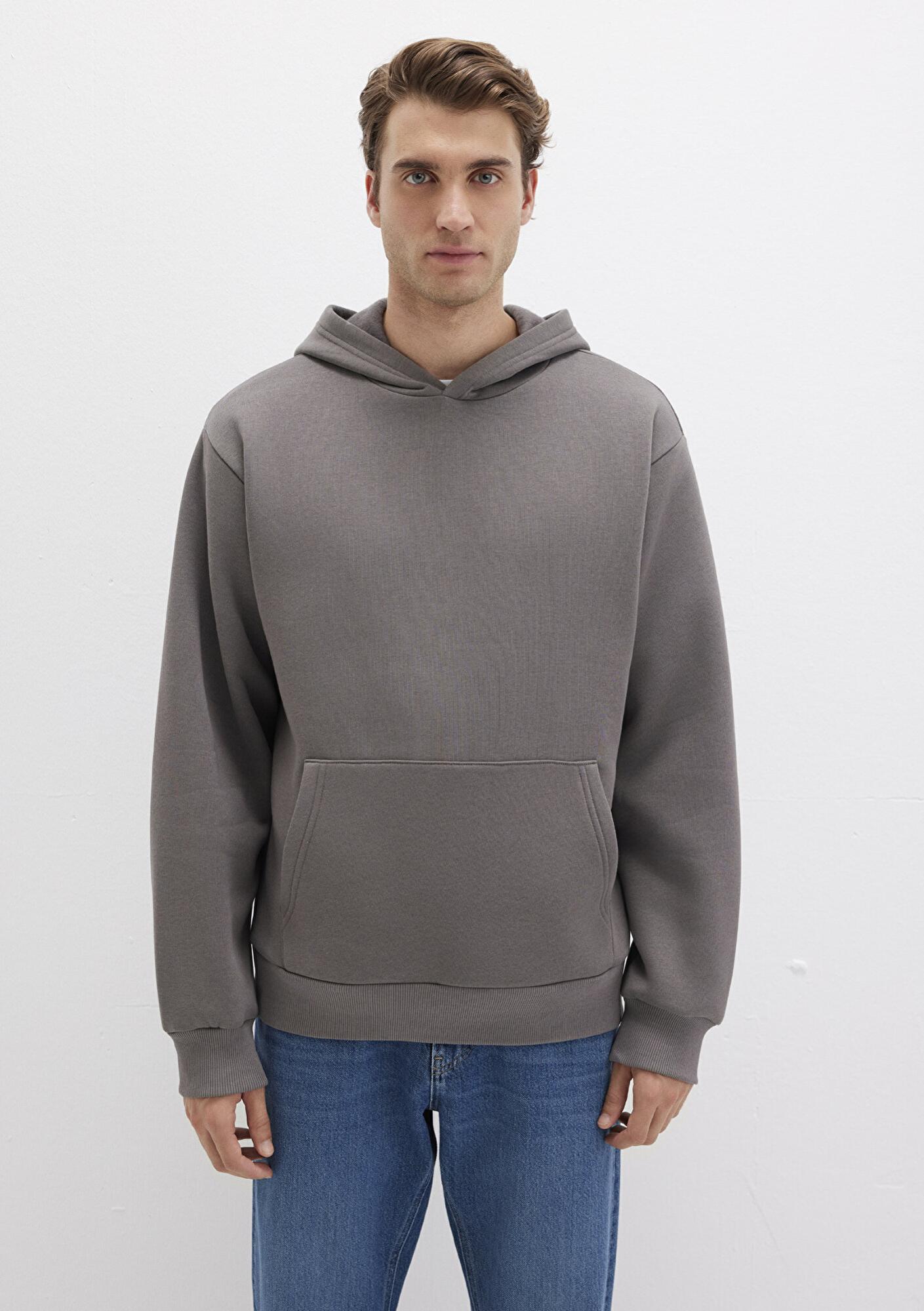 Mavi Kapüşonlu Antrasit Basic Sweatshirt 0S10275-70096