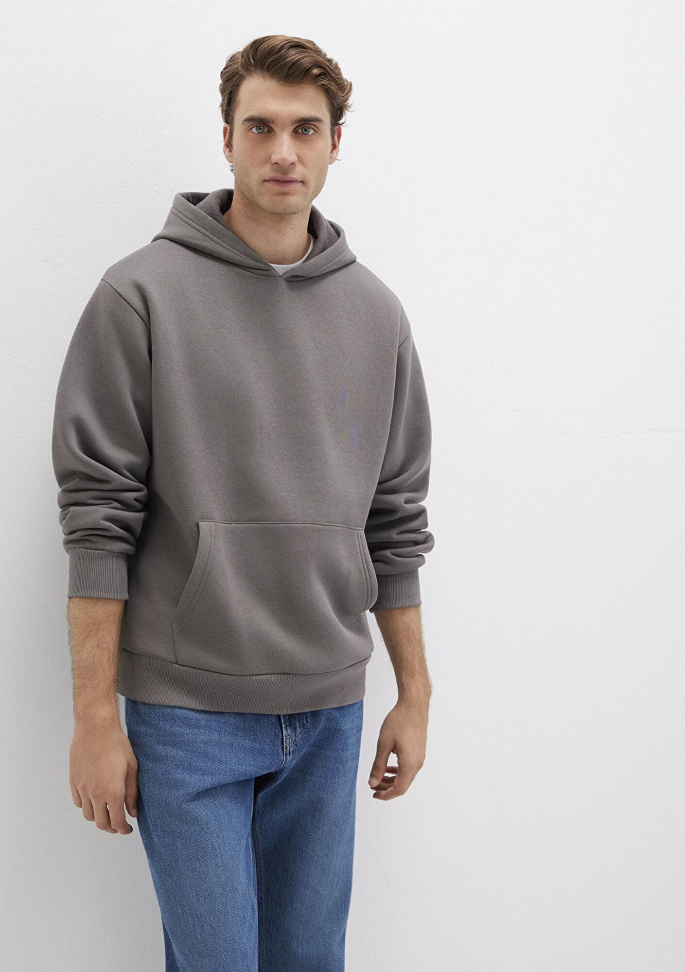 Mavi Kapüşonlu Antrasit Basic Sweatshirt 0S10275-70096