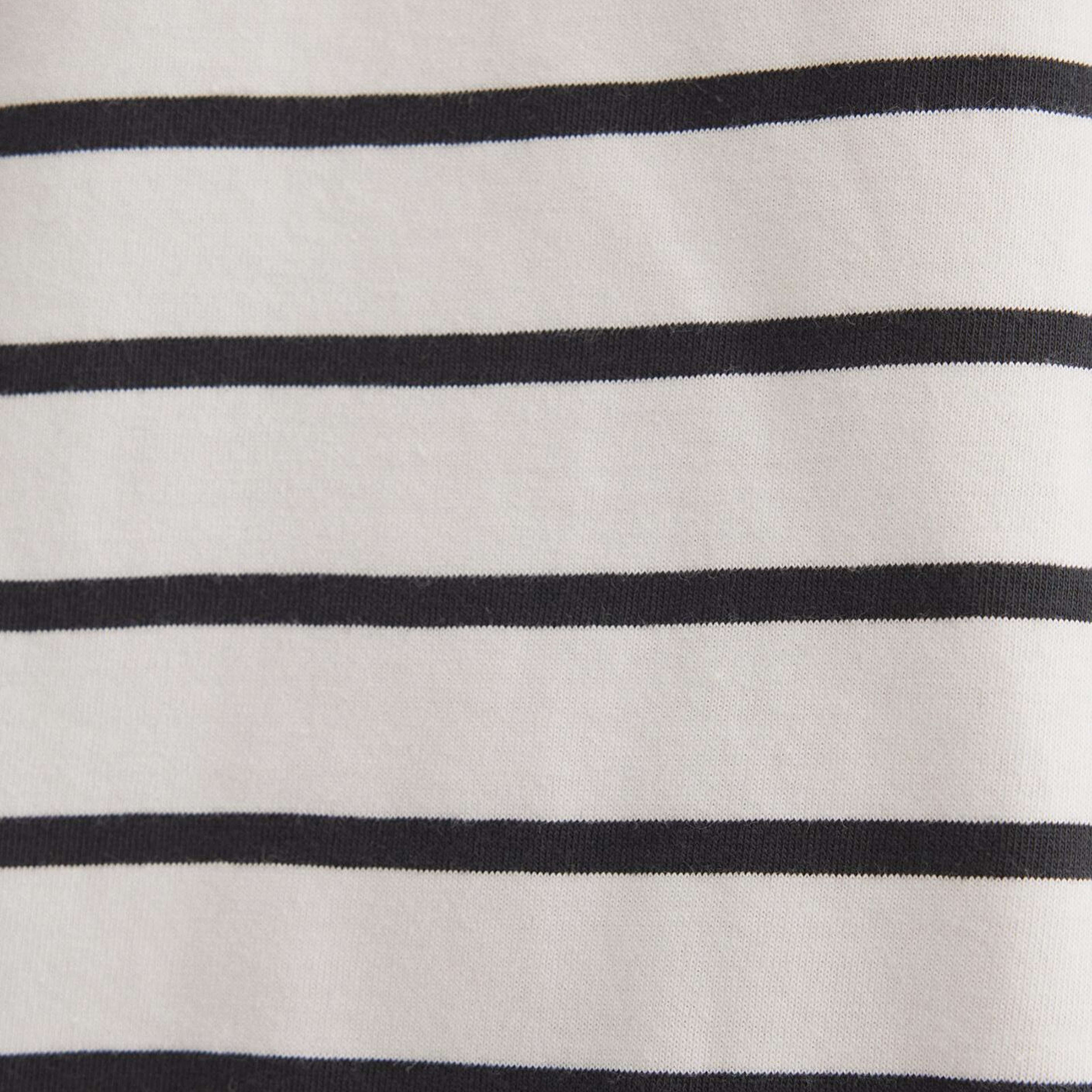 Mavi Mavi Logo Baskılı Çizgili Beyaz Tişört Loose Fit / Bol Rahat Kesim 0612420-86678