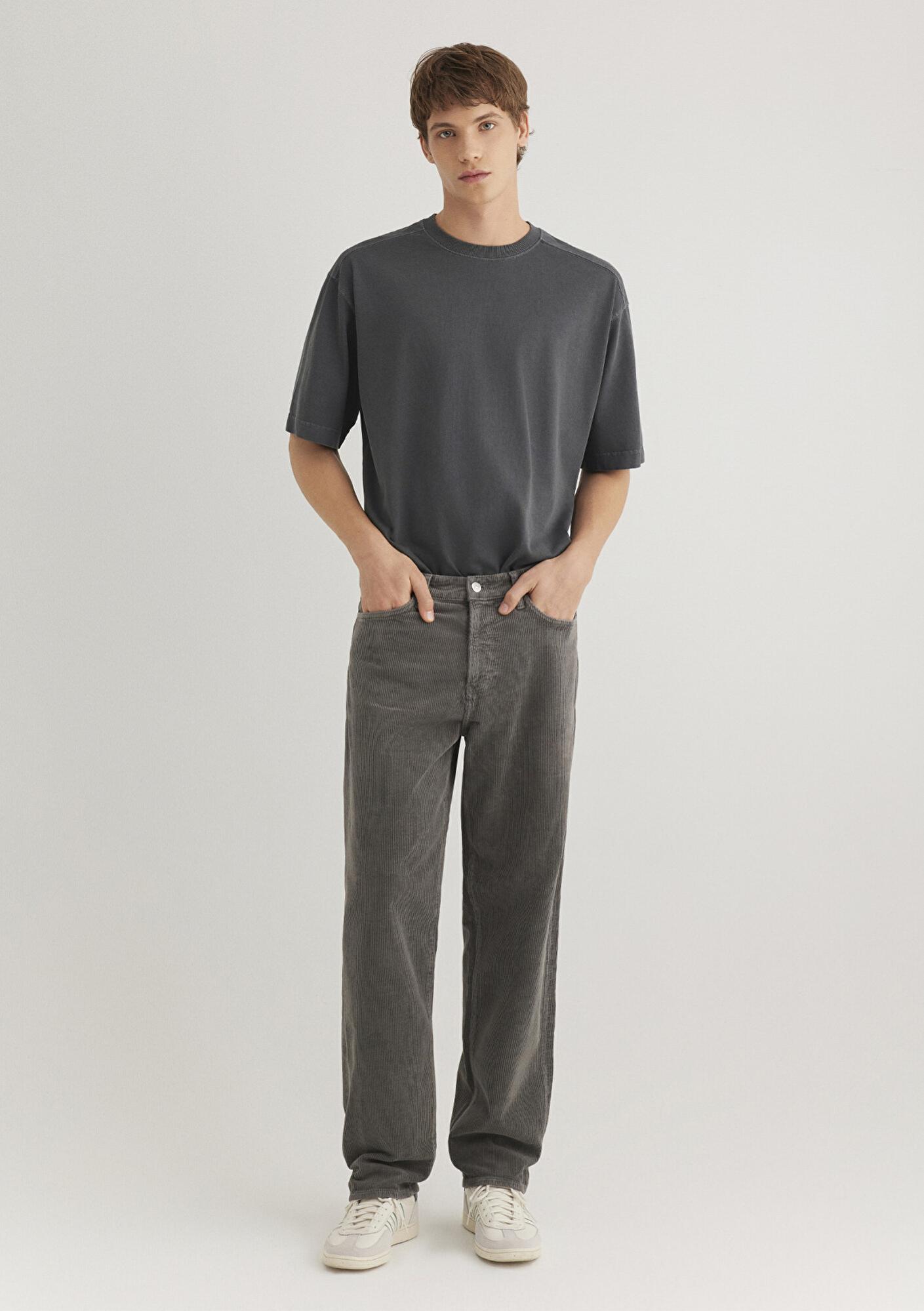 Mavi Toronto Street Antrasit Kadife Pantolon 0010289-88438