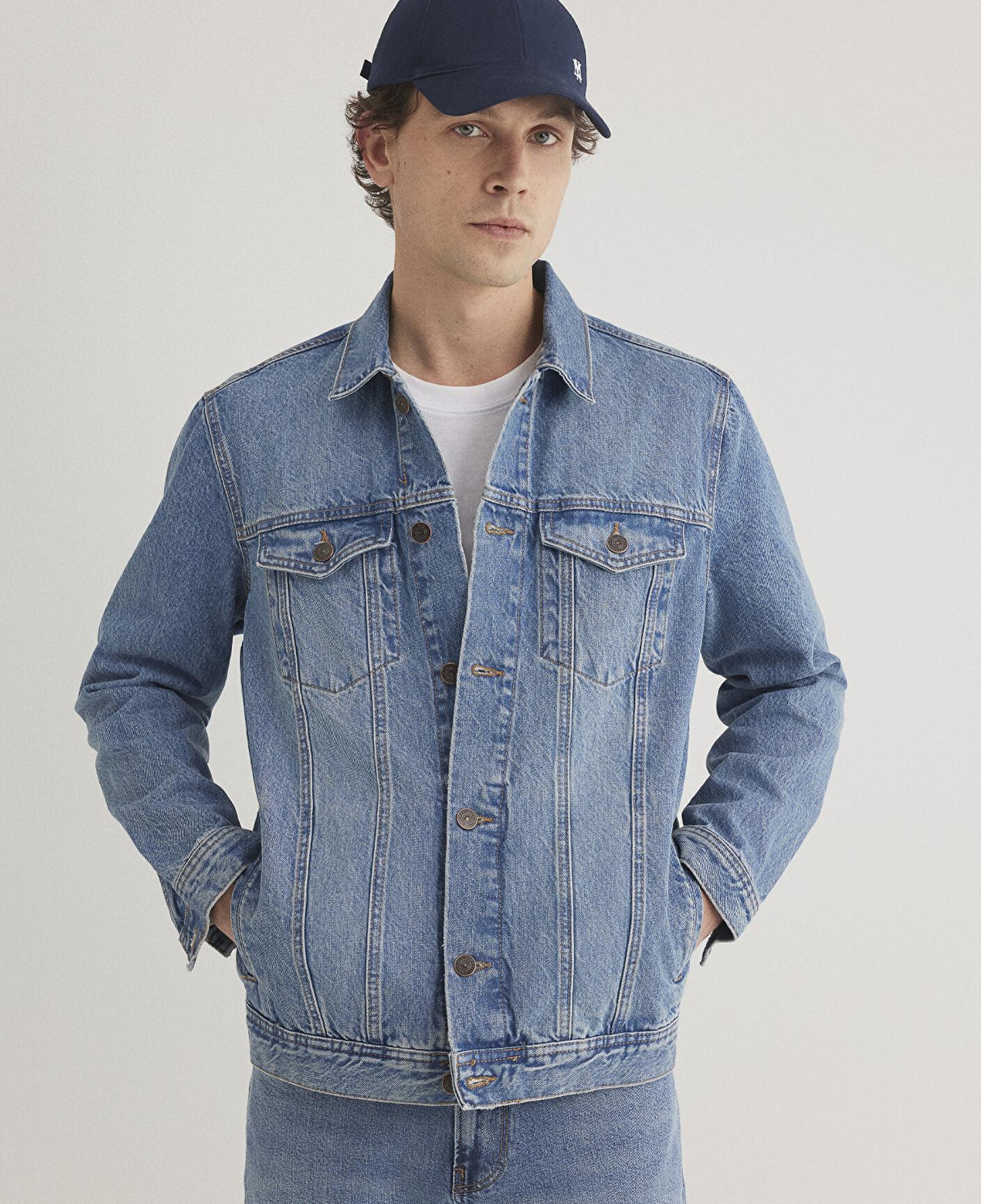 Mavi Drake Classic Denim Puslu Indigo Mavi Jean Ceket 010143-89136