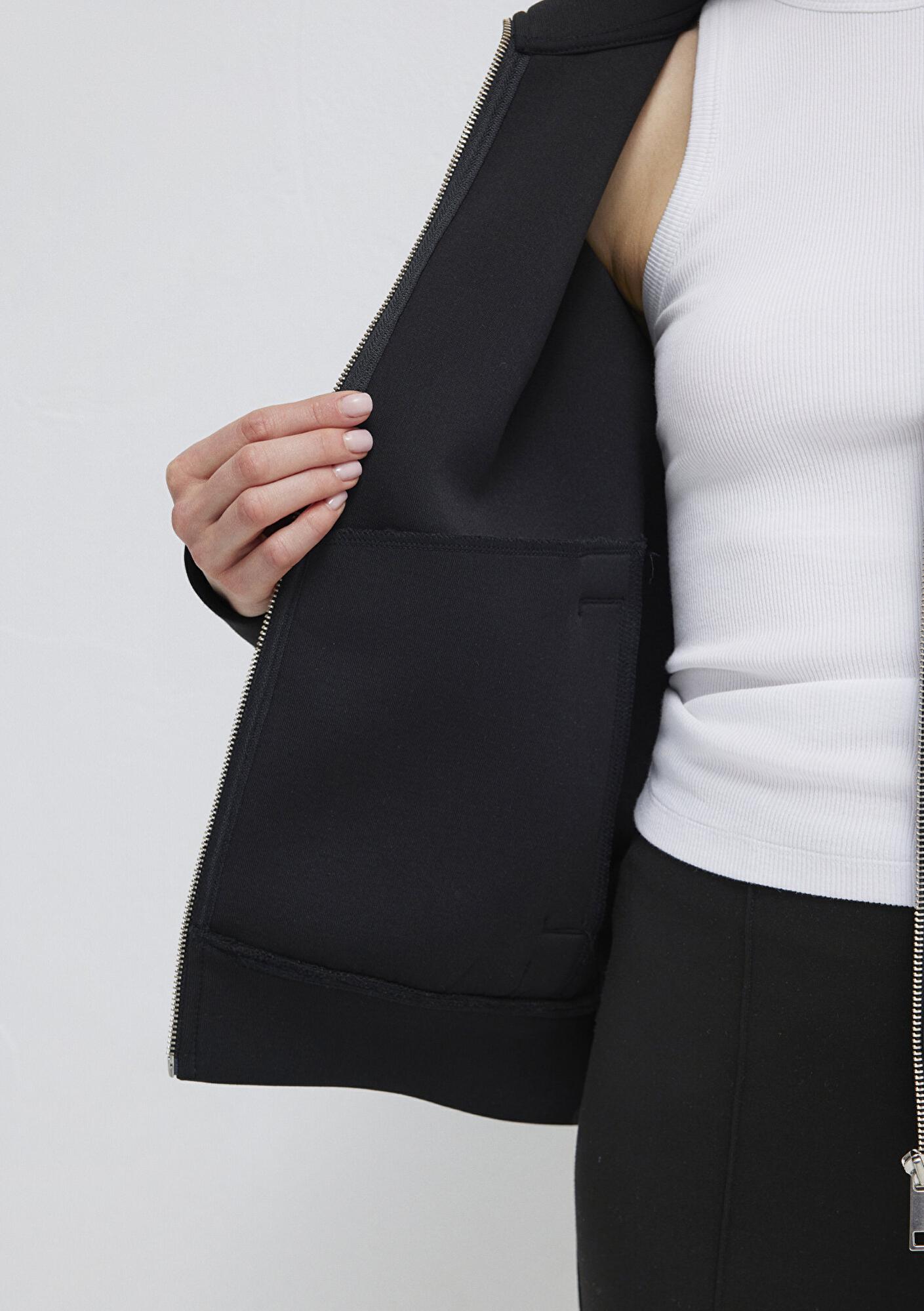 Mavi Sporty Lux Fermuarlı Siyah Sweatshirt 1S10295-900