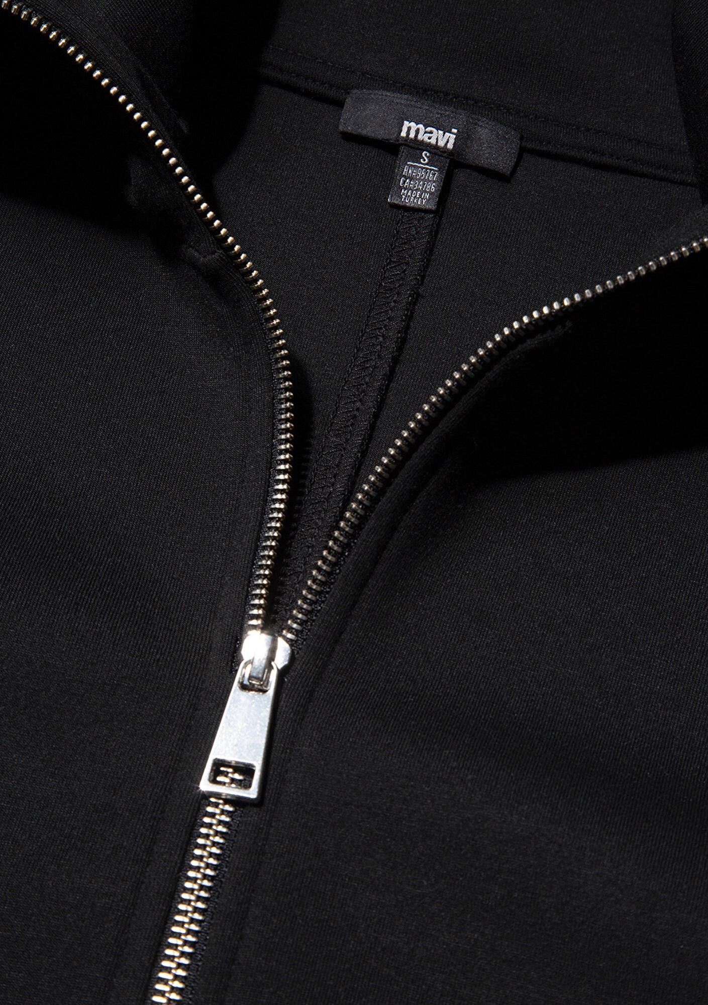 Mavi Sporty Lux Fermuarlı Siyah Sweatshirt 1S10295-900