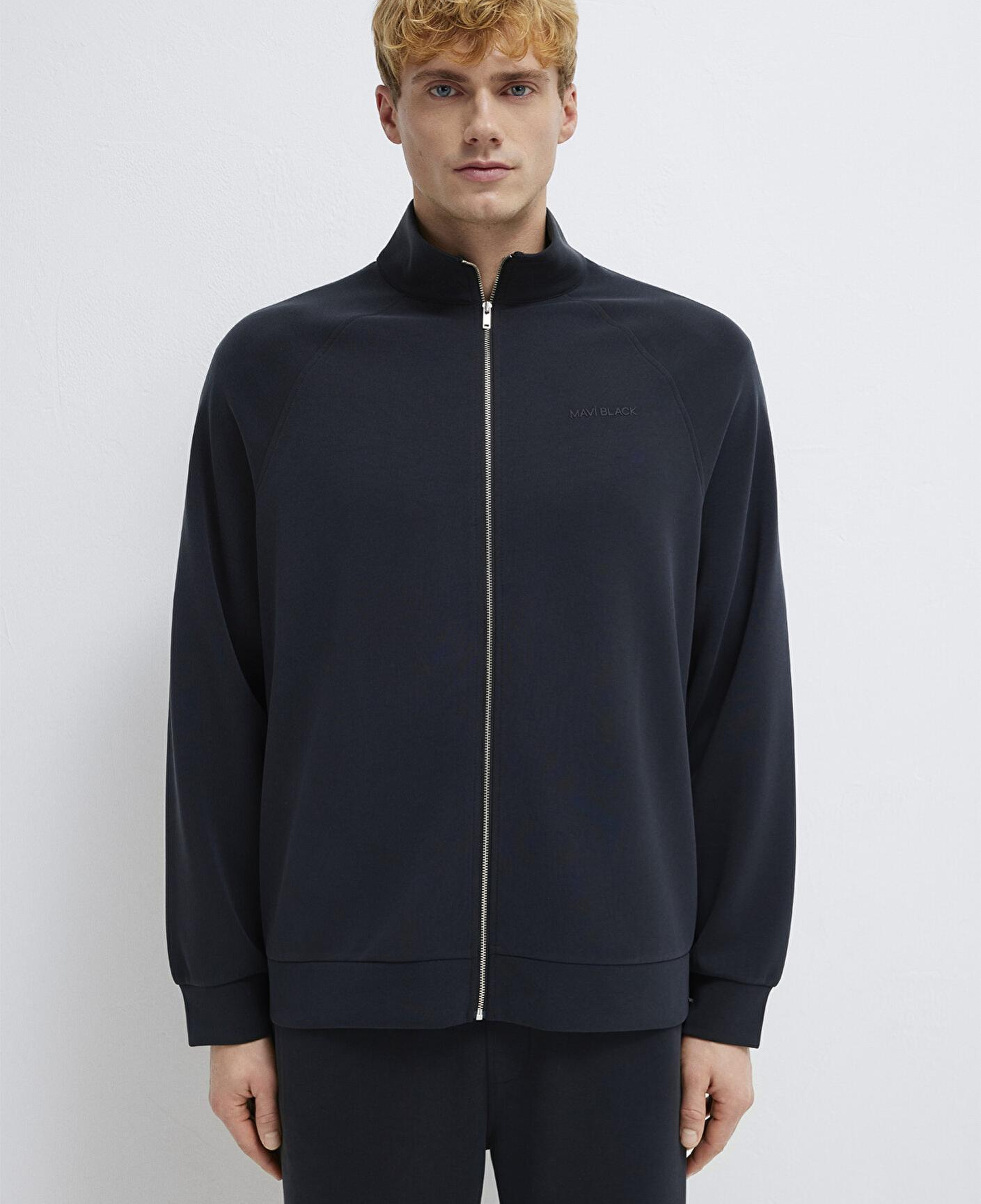 Mavi Fermuarlı Siyah Sweatshirt 0S10328-71379