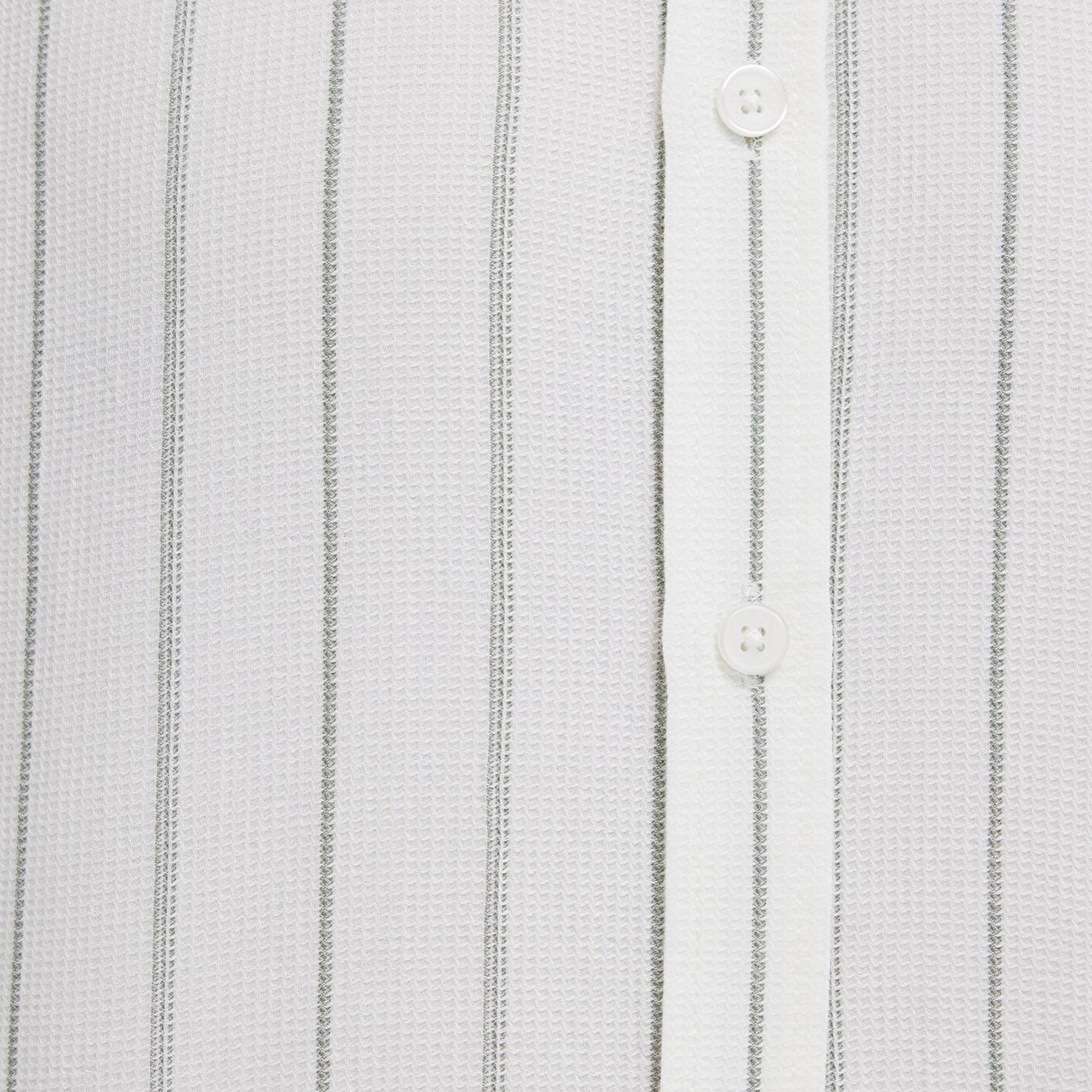 Mavi Haki Çizgili Ekru Gömlek Regular Fit / Normal Kesim 0211384-80692