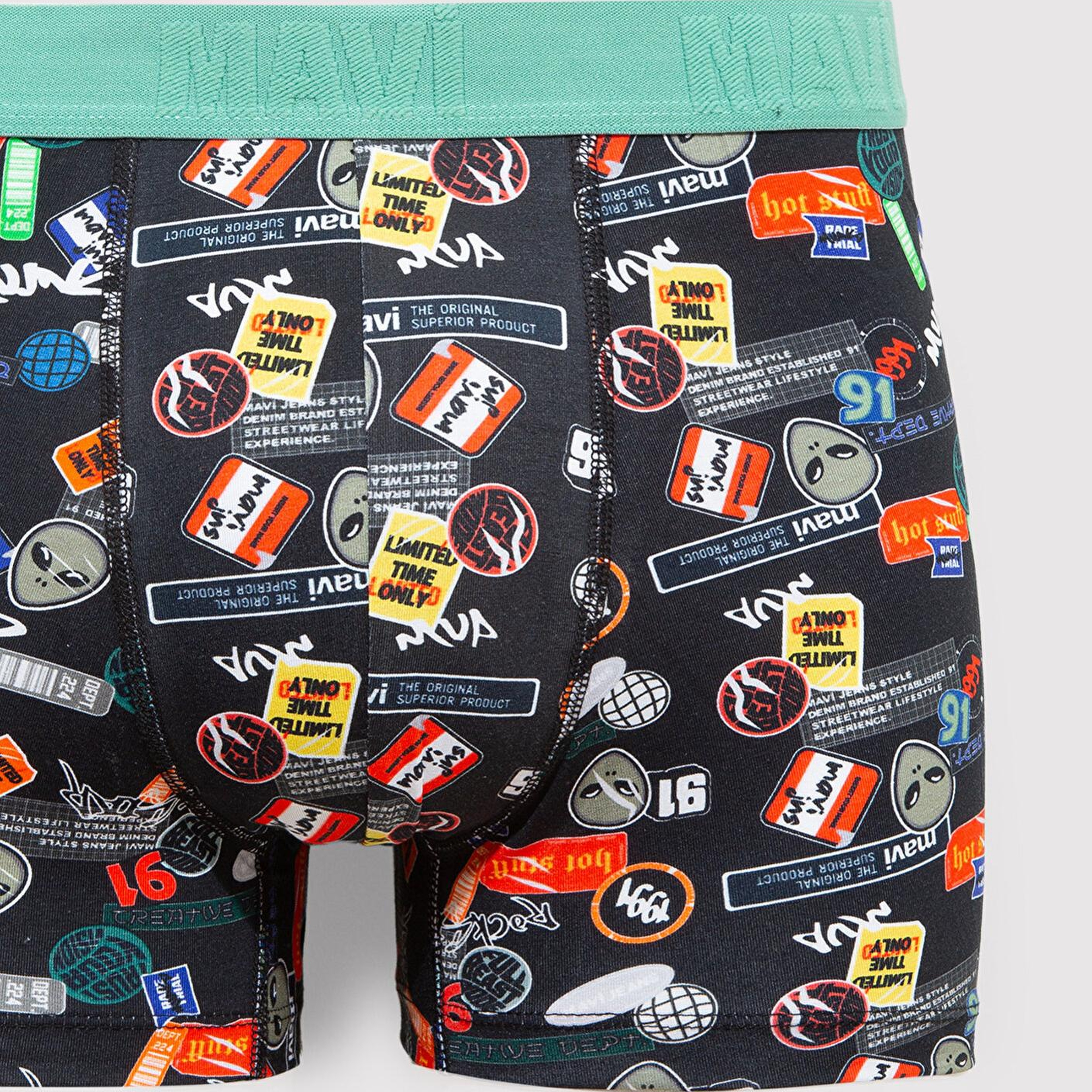 Mavi Baskılı Boxer 0911850-900