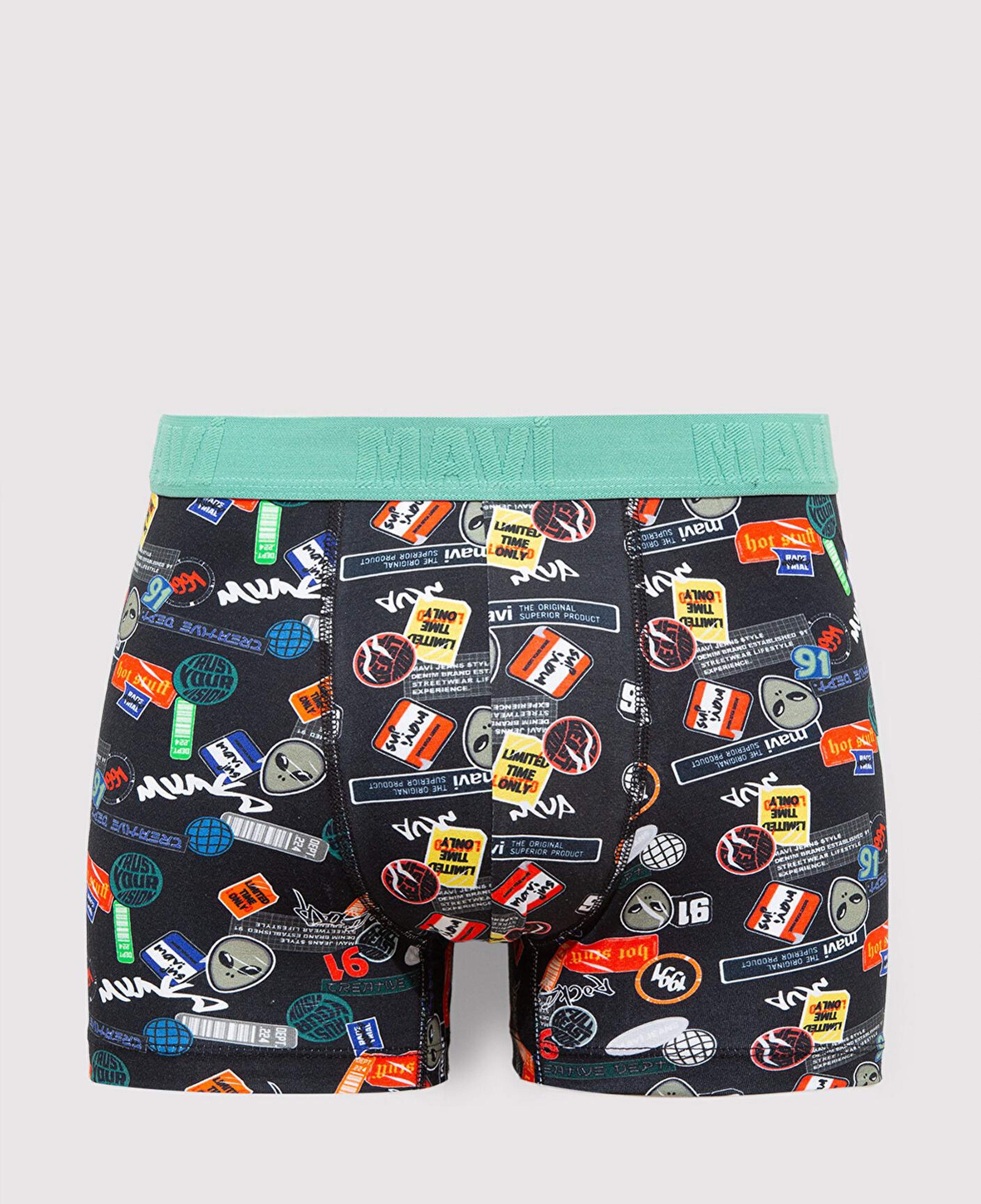 Mavi Baskılı Boxer 0911850-900