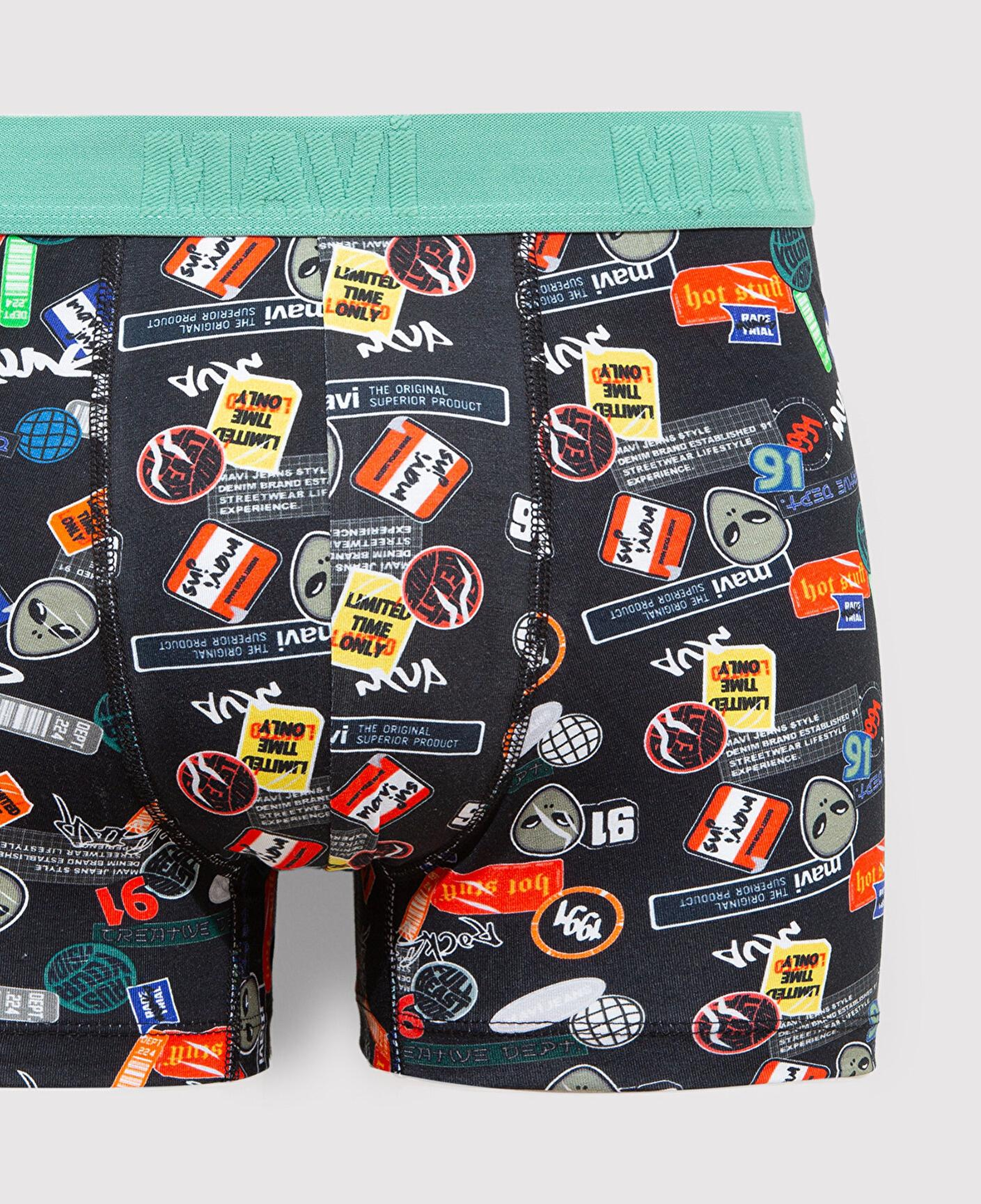 Mavi Baskılı Boxer 0911850-900