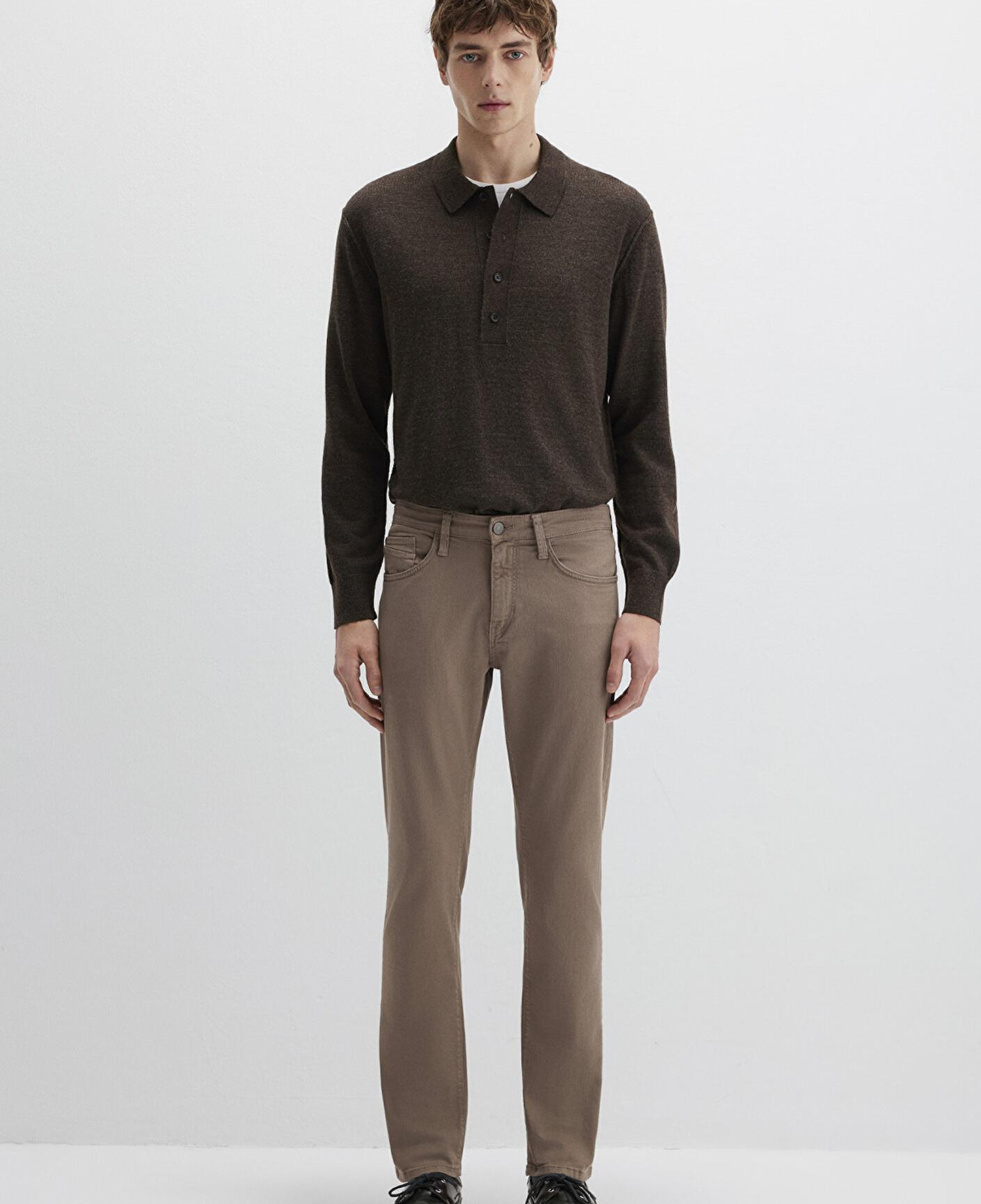 Mavi Marcus Kahverengi Comfort Gabardin Pantolon 0035189452