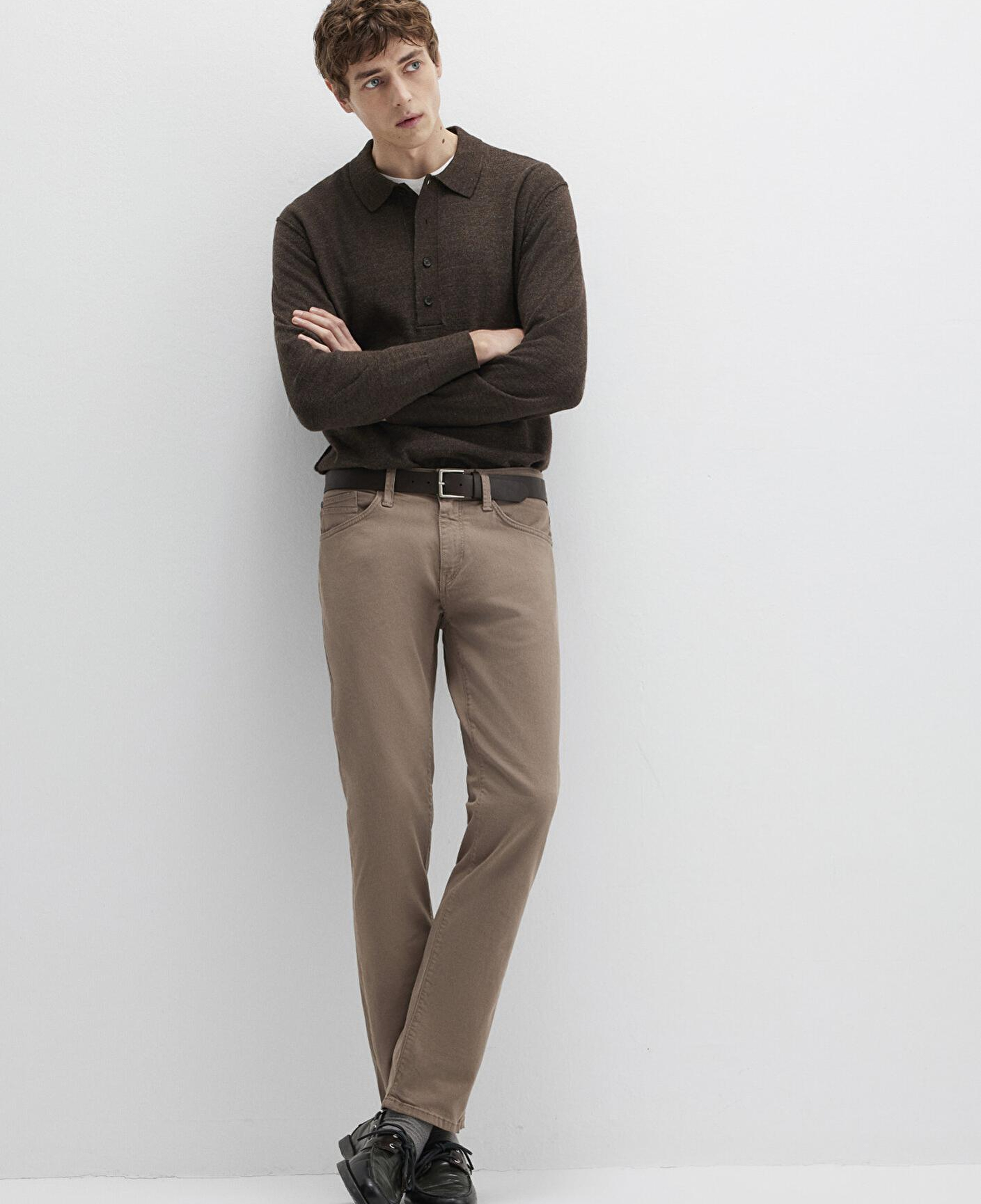 Mavi Marcus Kahverengi Comfort Gabardin Pantolon 0035189452