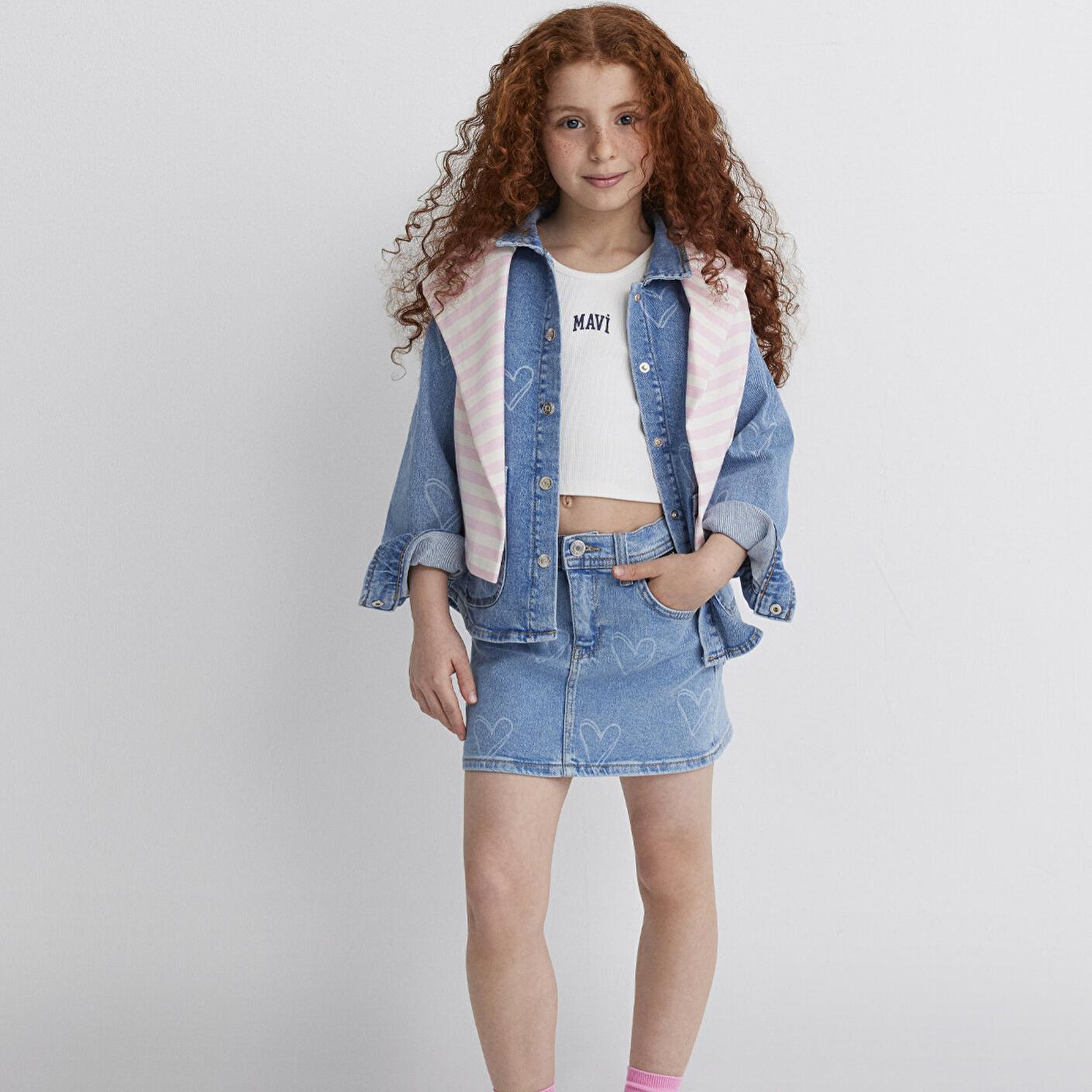 Mavi Lullu Açık Mavi Jean Gömlek Regular Fit / Normal Kesim 7210002-89486