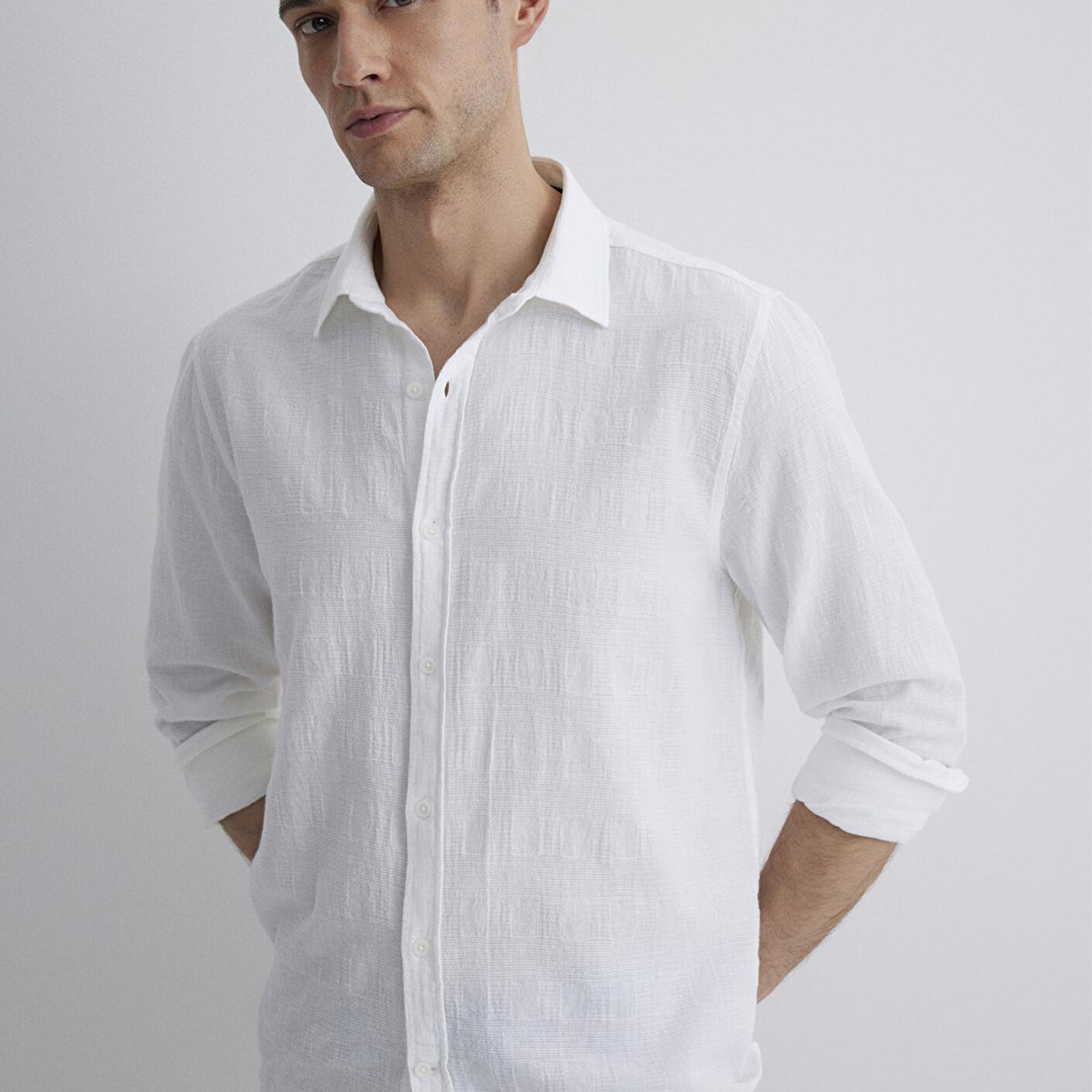 Mavi Beyaz Gömlek Slim Fit / Dar Kesim 0211548-70057