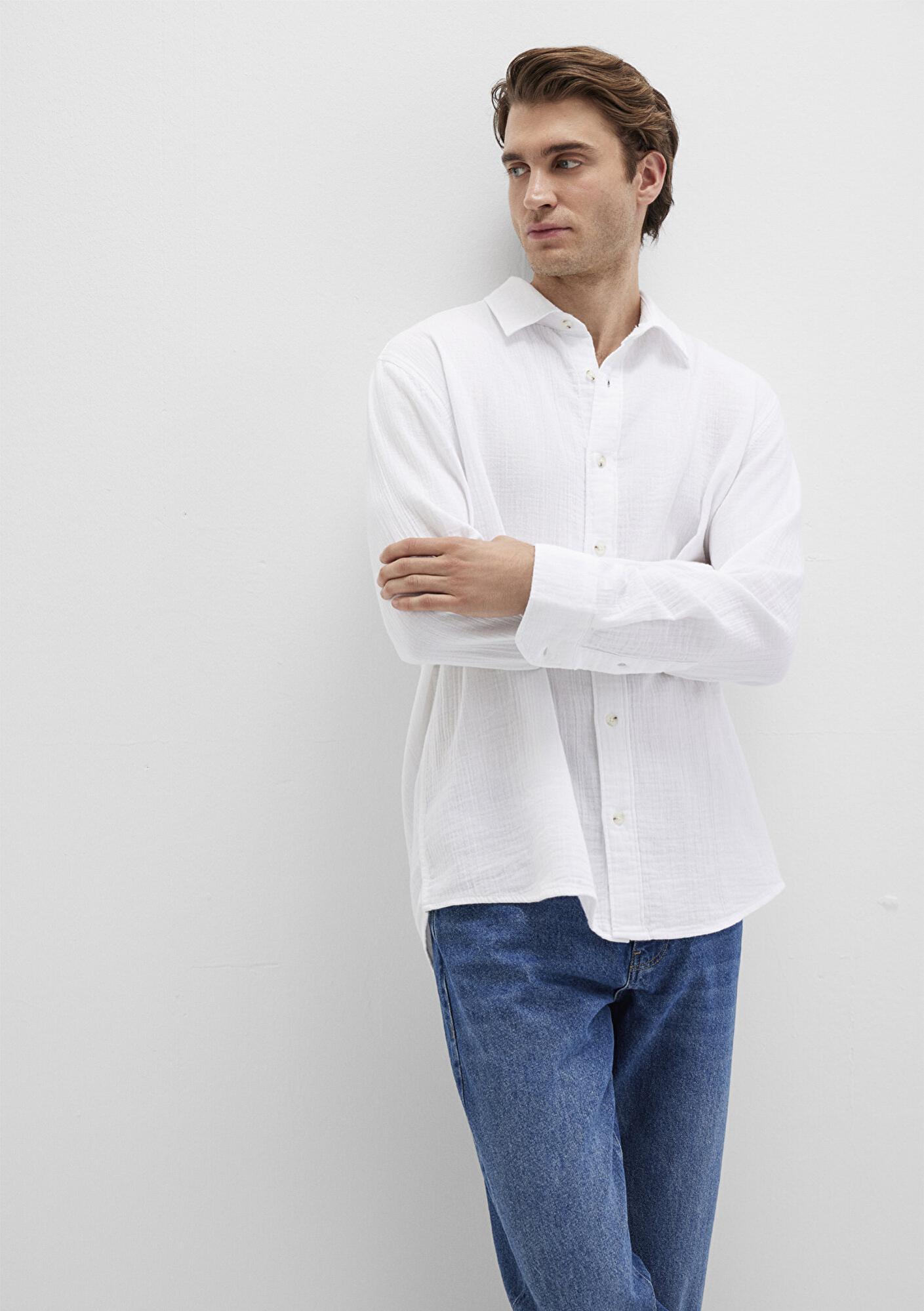 Mavi Beyaz Gömlek Regular Fit / Normal Kesim 0211518-620