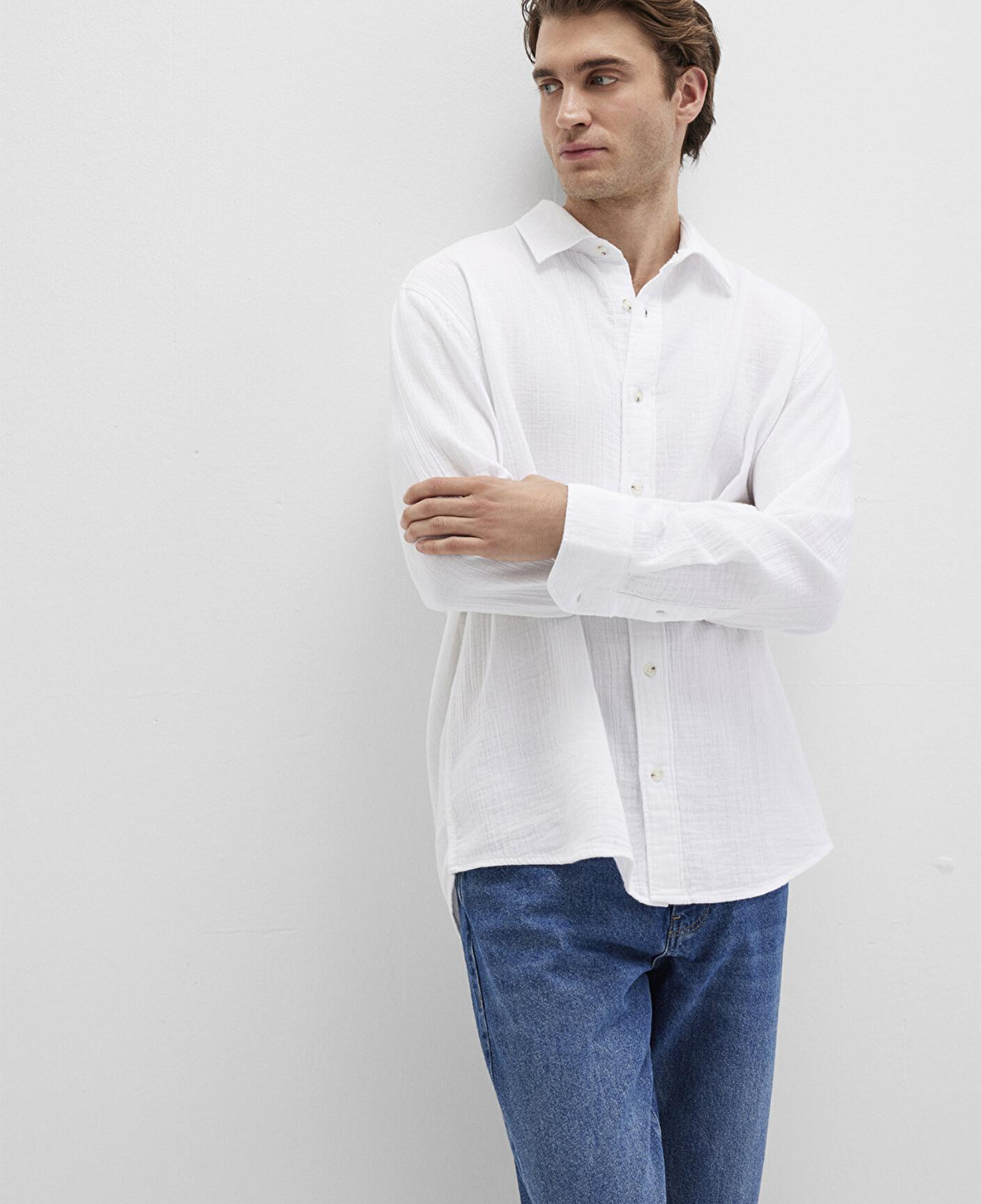 Mavi Beyaz Gömlek Regular Fit / Normal Kesim 0211518-620