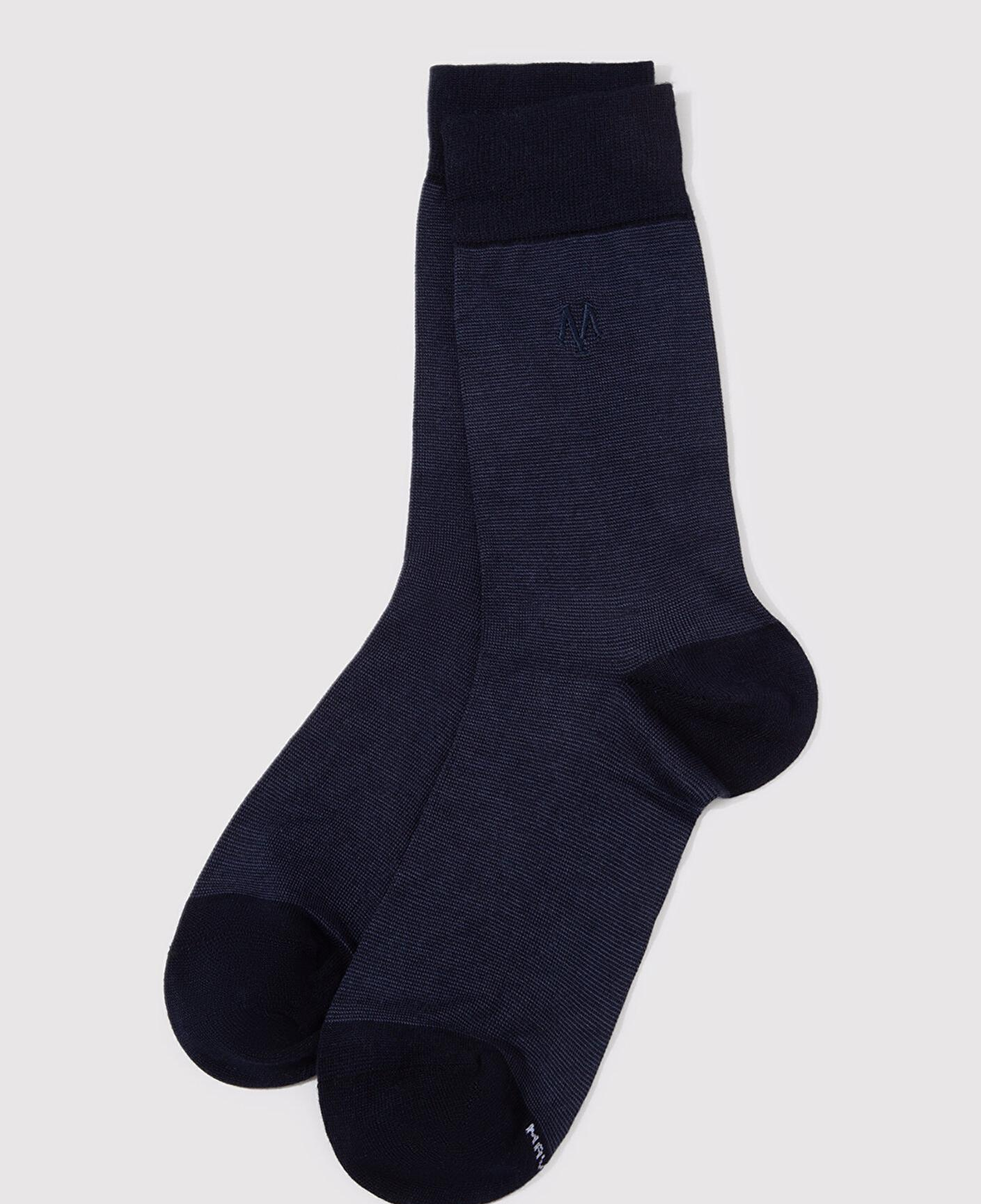 Mavi Mühür Logo Baskılı Lacivert Soket Çorap 0911365-25723