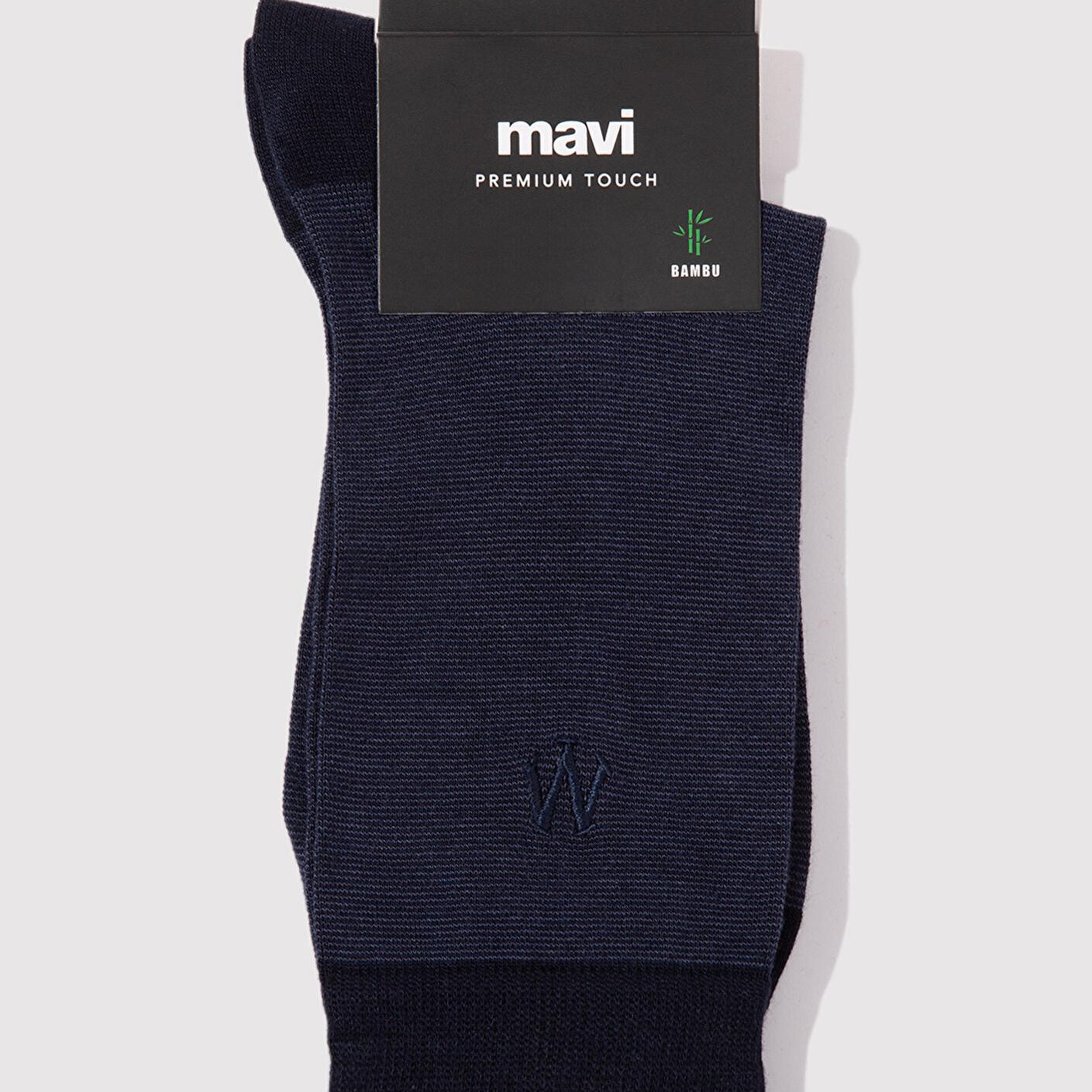 Mavi Mühür Logo Baskılı Lacivert Soket Çorap 0911365-25723