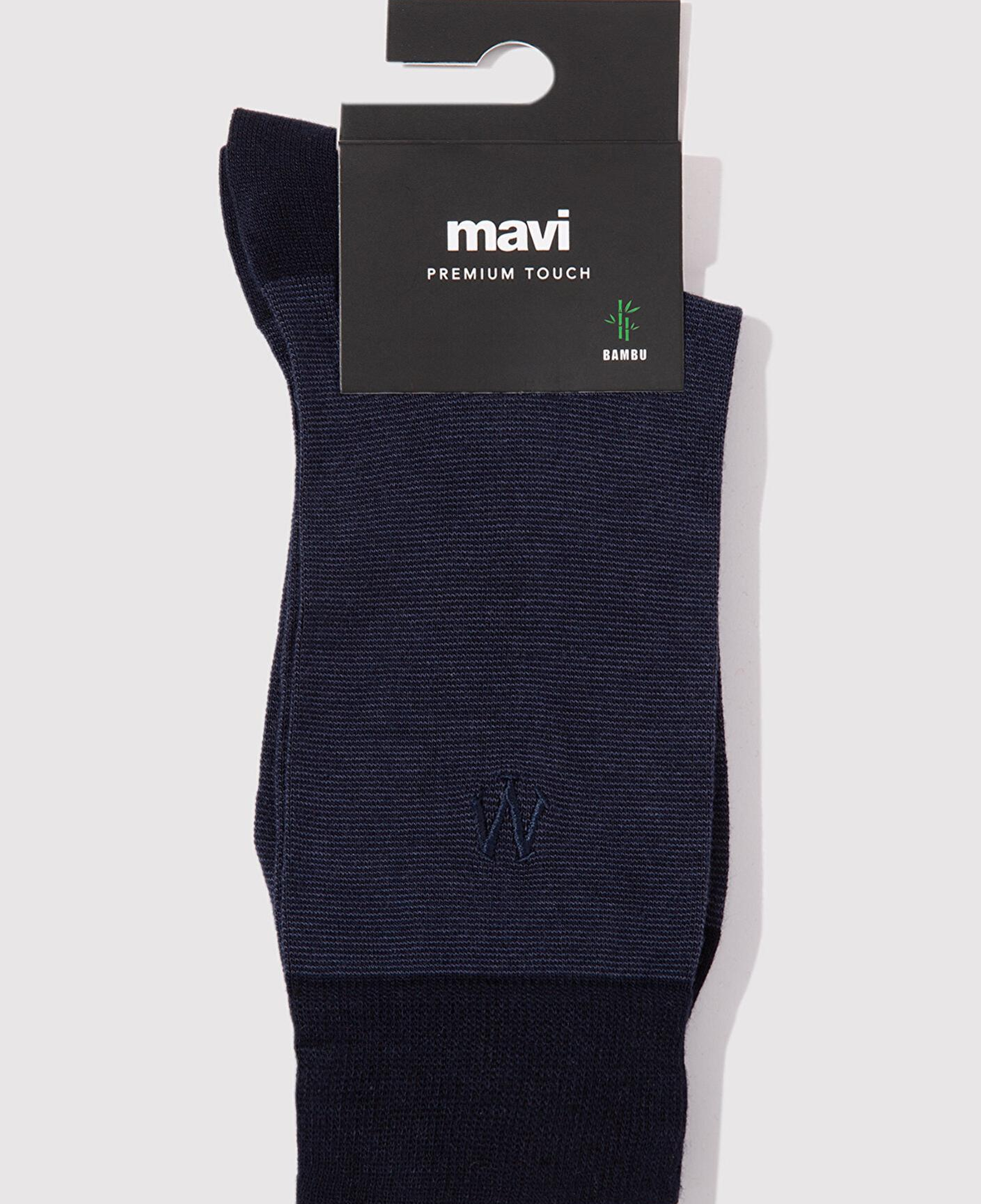 Mavi Mühür Logo Baskılı Lacivert Soket Çorap 0911365-25723