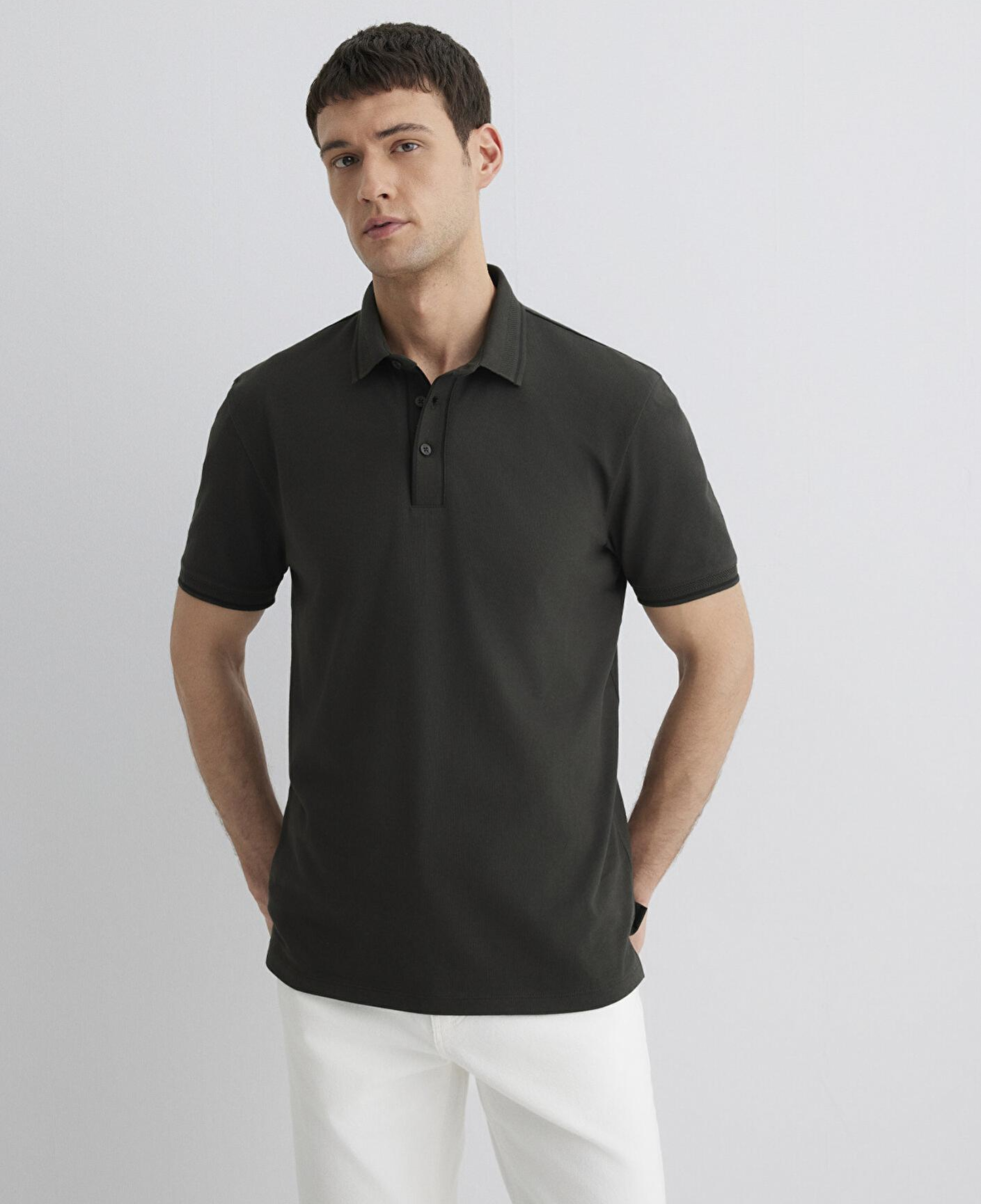 Mavi Yeşil Polo Tişört Regular Fit / Normal Kesim 0612648-71587