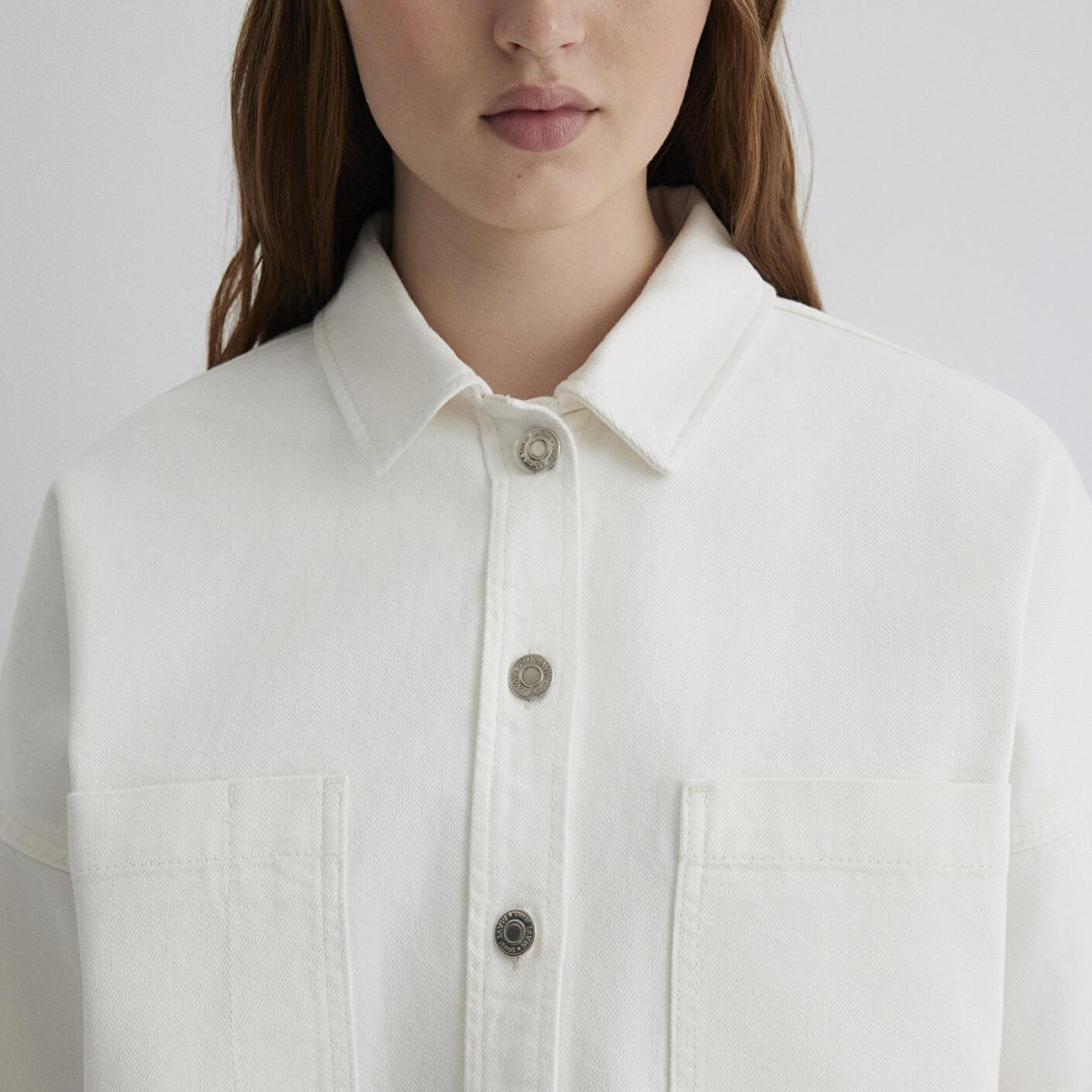 Mavi Vivi 90lar Beyaz Jean Gömlek Crop / Kısa Kesim 1210244-86440