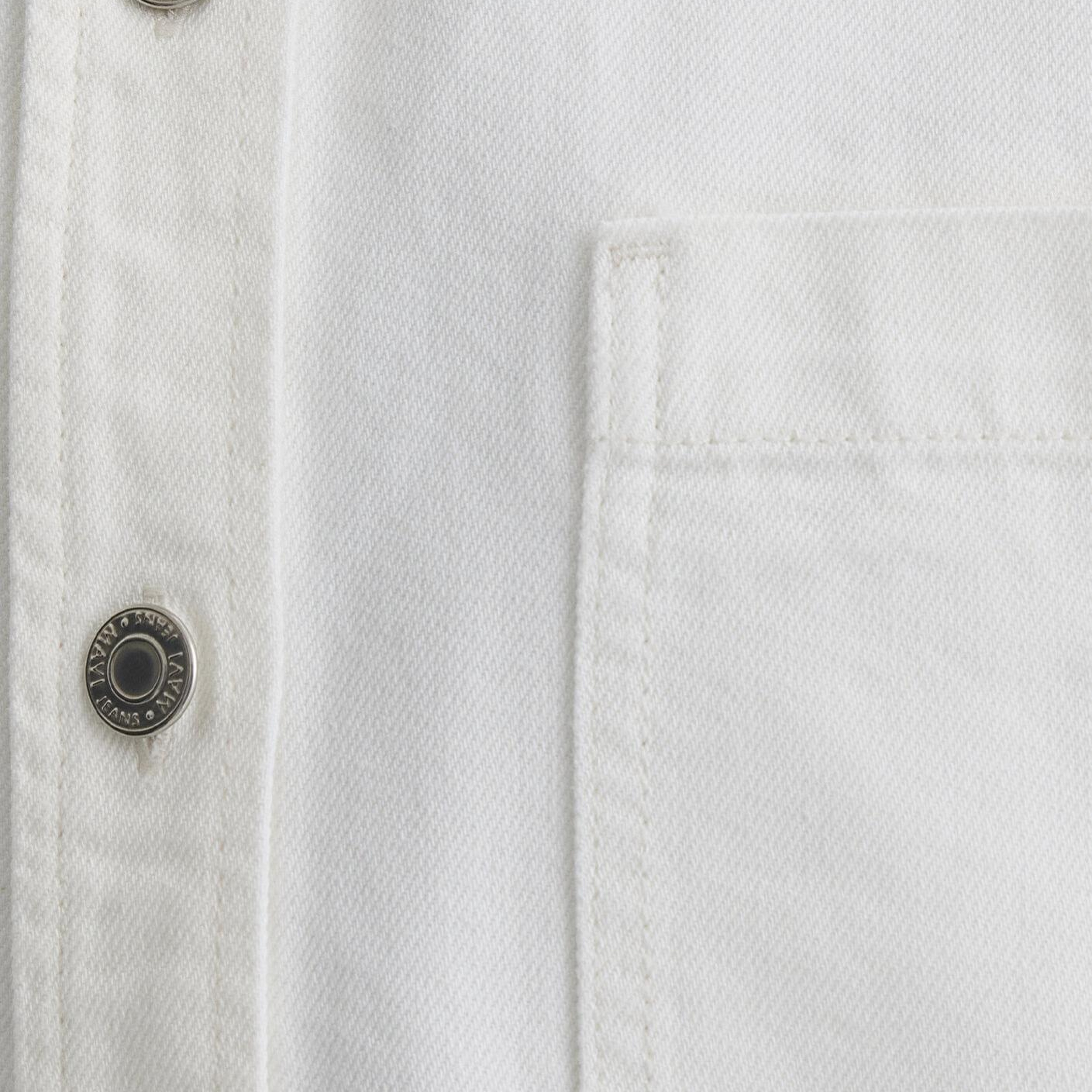 Mavi Vivi 90lar Beyaz Jean Gömlek Crop / Kısa Kesim 1210244-86440