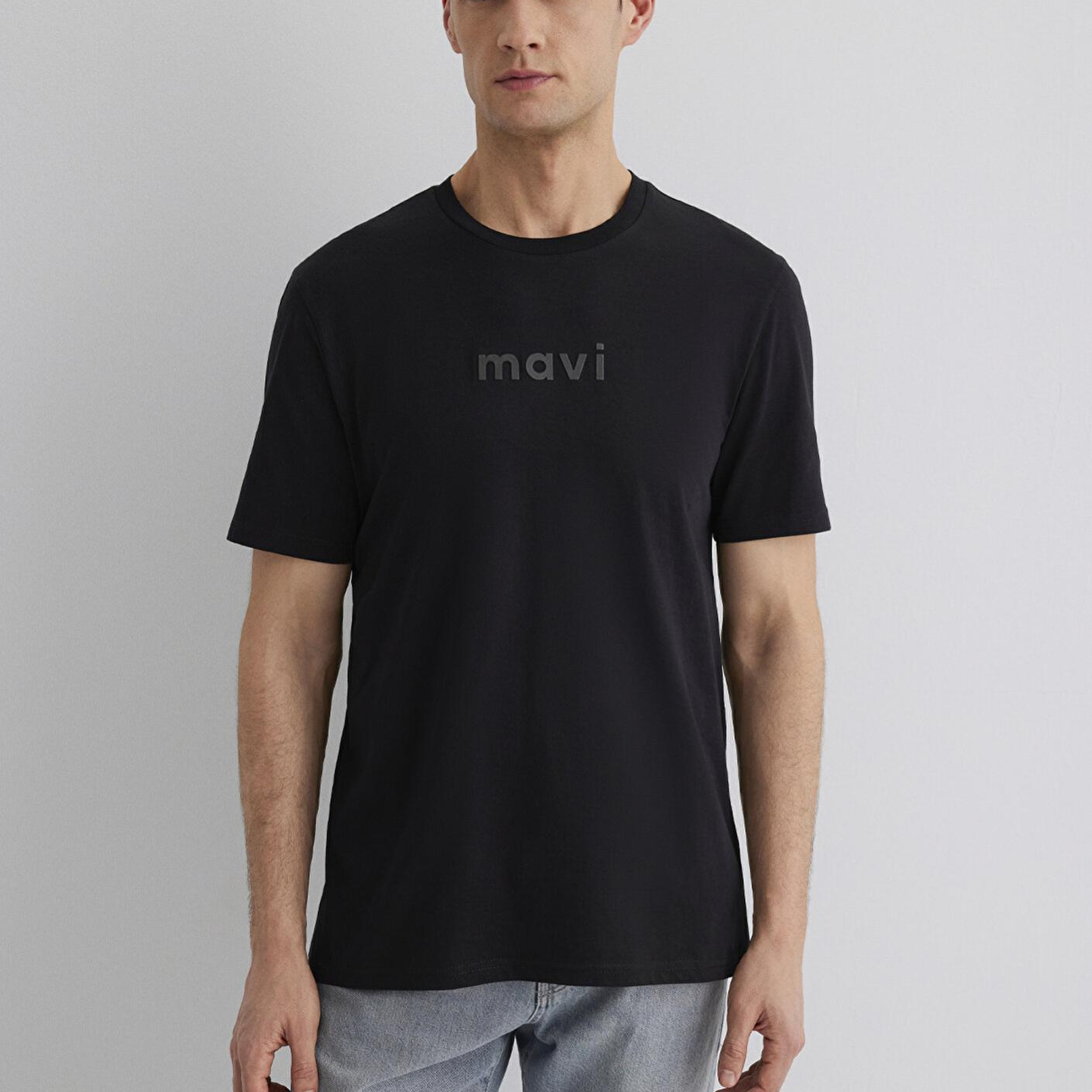 Mavi Mavi Logo Baskılı Siyah Tişört Regular Fit / Normal Kesim 0612732-900