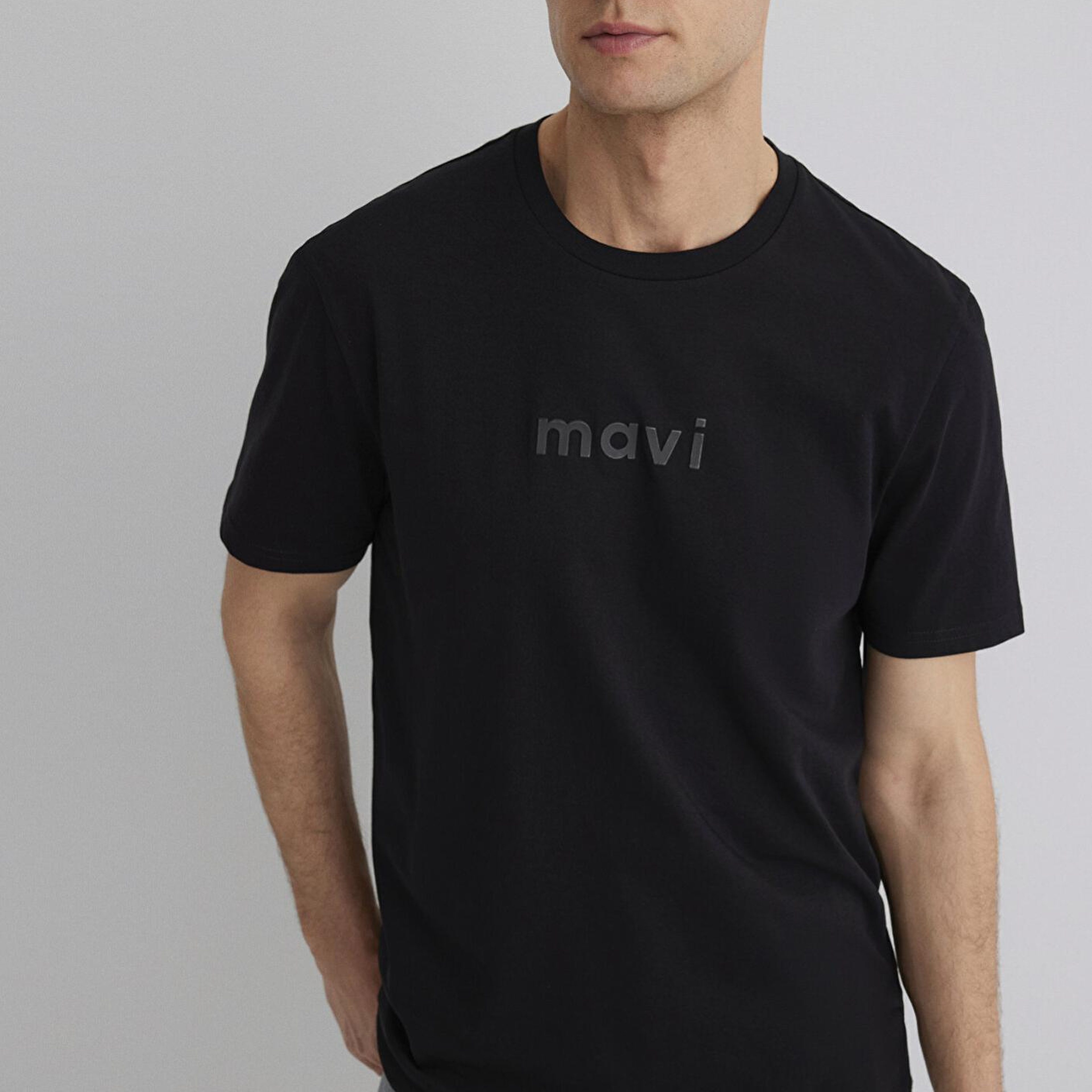 Mavi Mavi Logo Baskılı Siyah Tişört Regular Fit / Normal Kesim 0612732-900