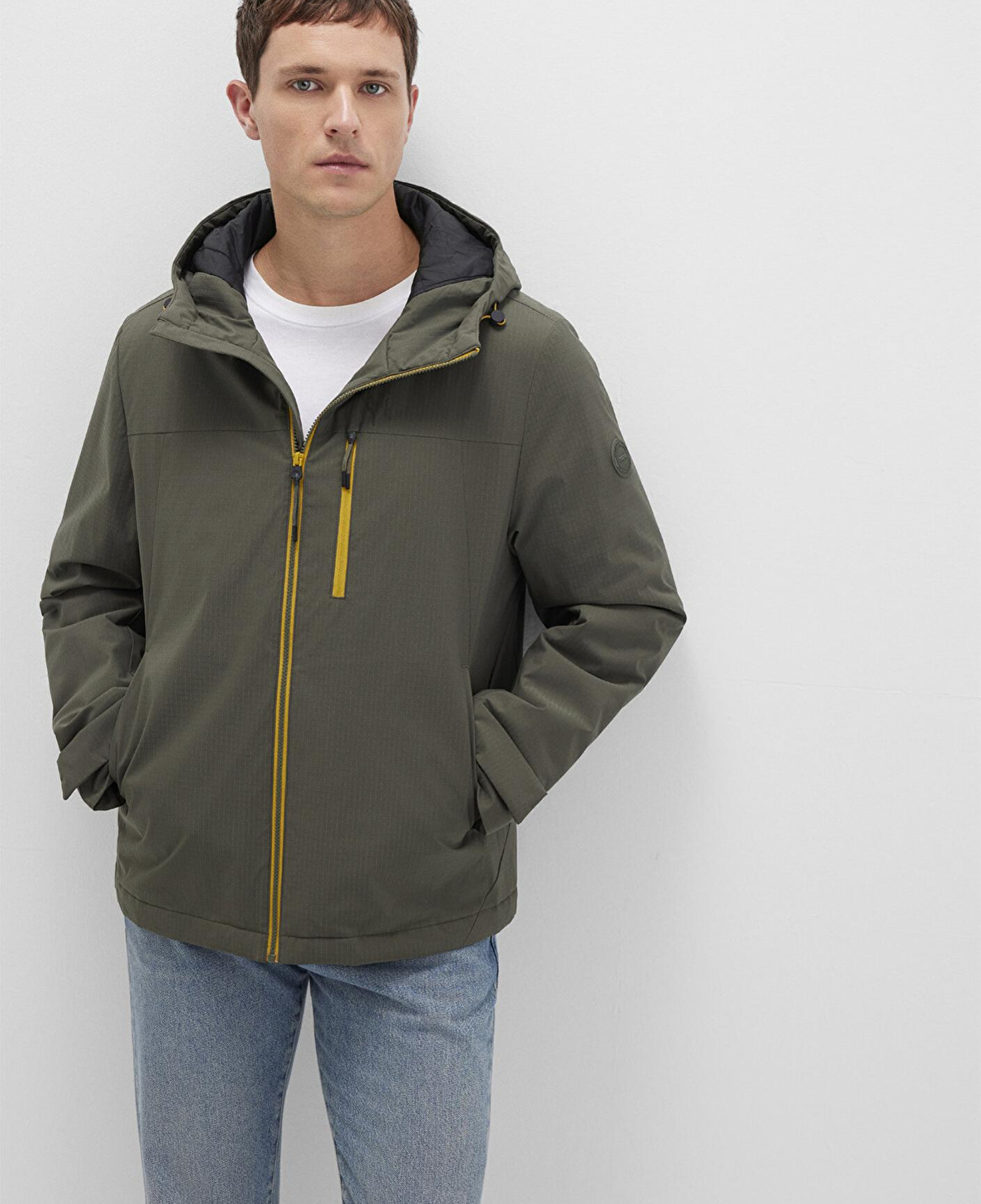 Mavi Kapüşonlu Yeşil Ceket Regular Fit / Normal Kesim 0110606-88487