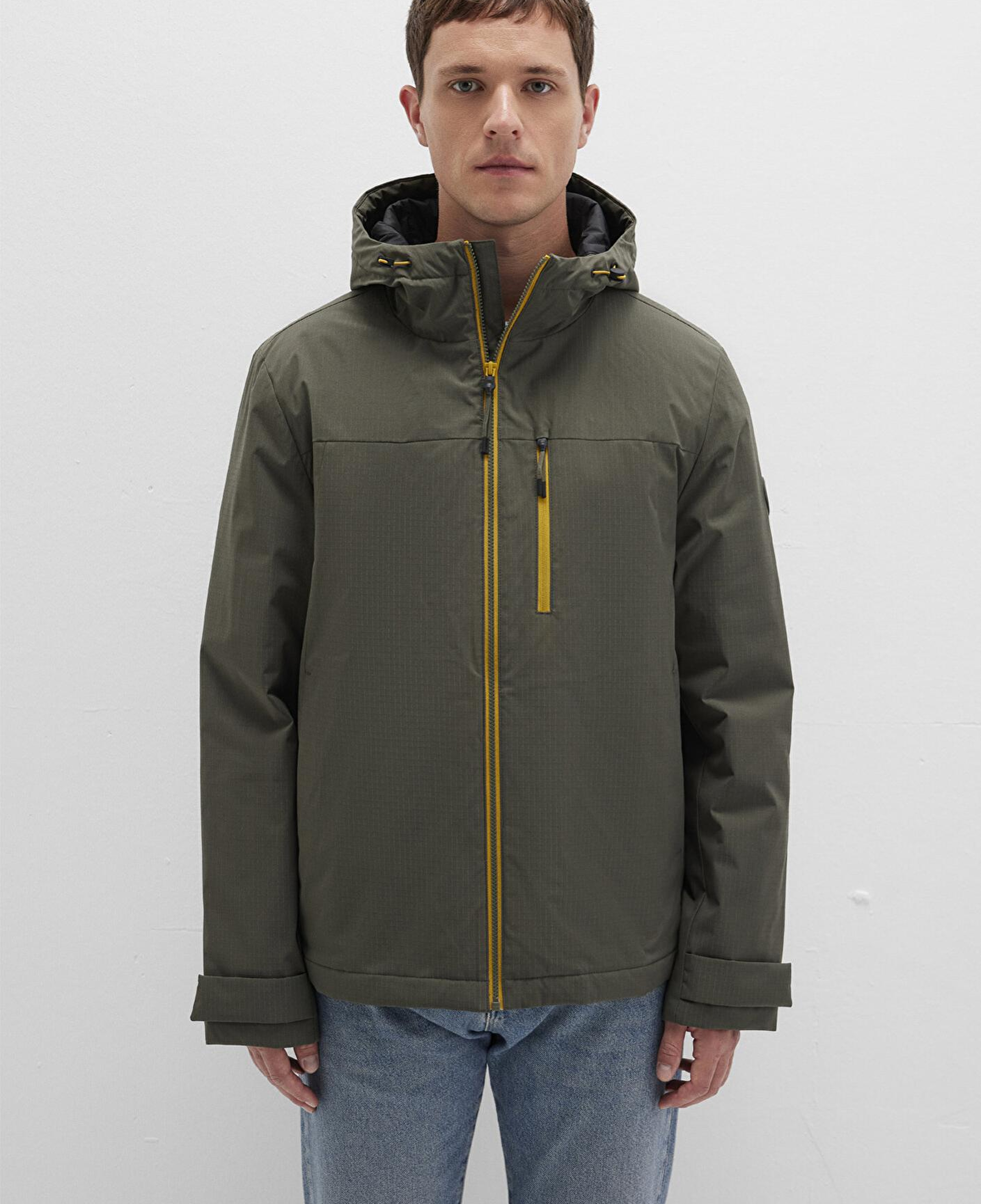 Mavi Kapüşonlu Yeşil Ceket Regular Fit / Normal Kesim 0110606-88487