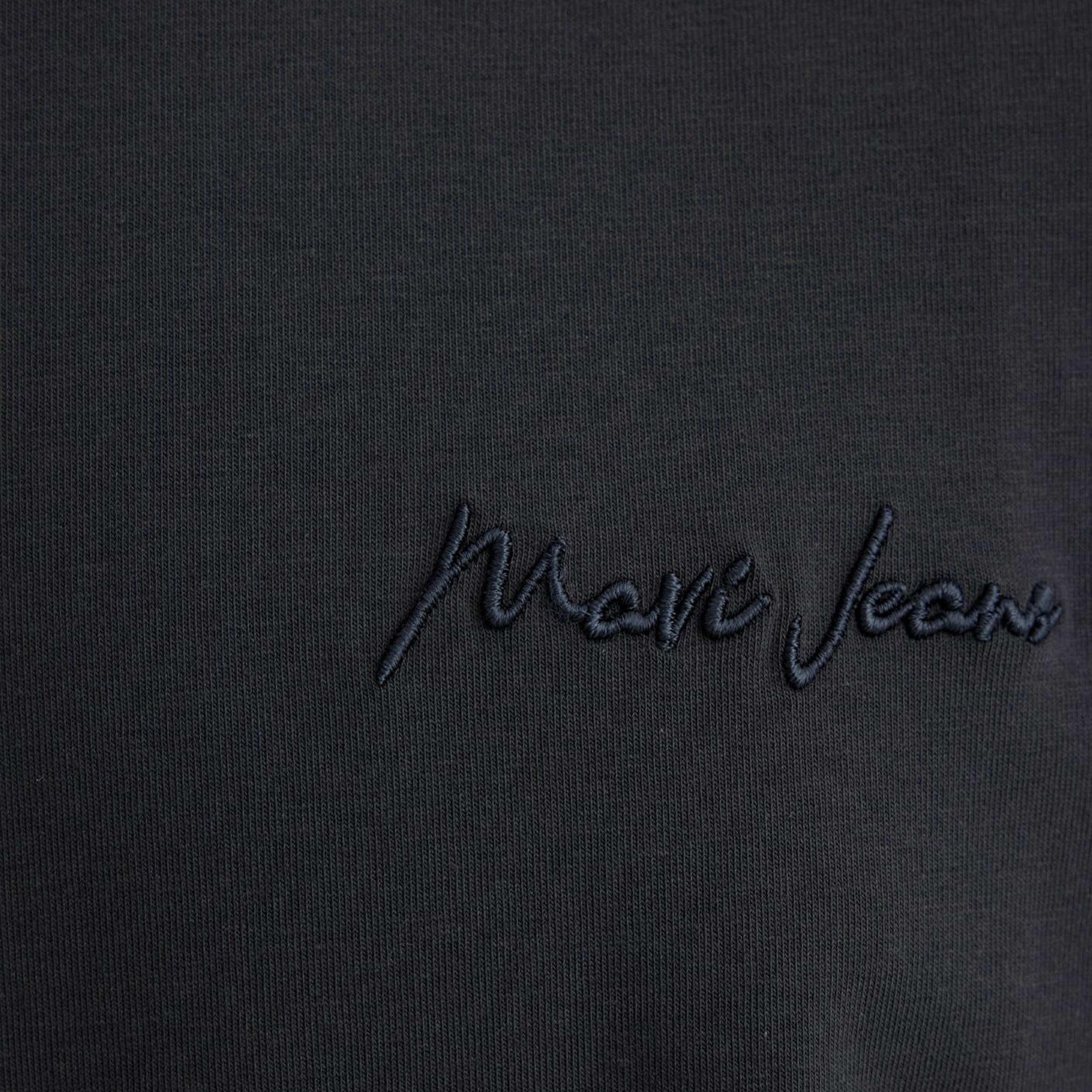 Mavi Mavi Jeans Nakışlı Antrasit Basic Tişört Loose Fit / Bol Rahat Kesim 0612733-70092