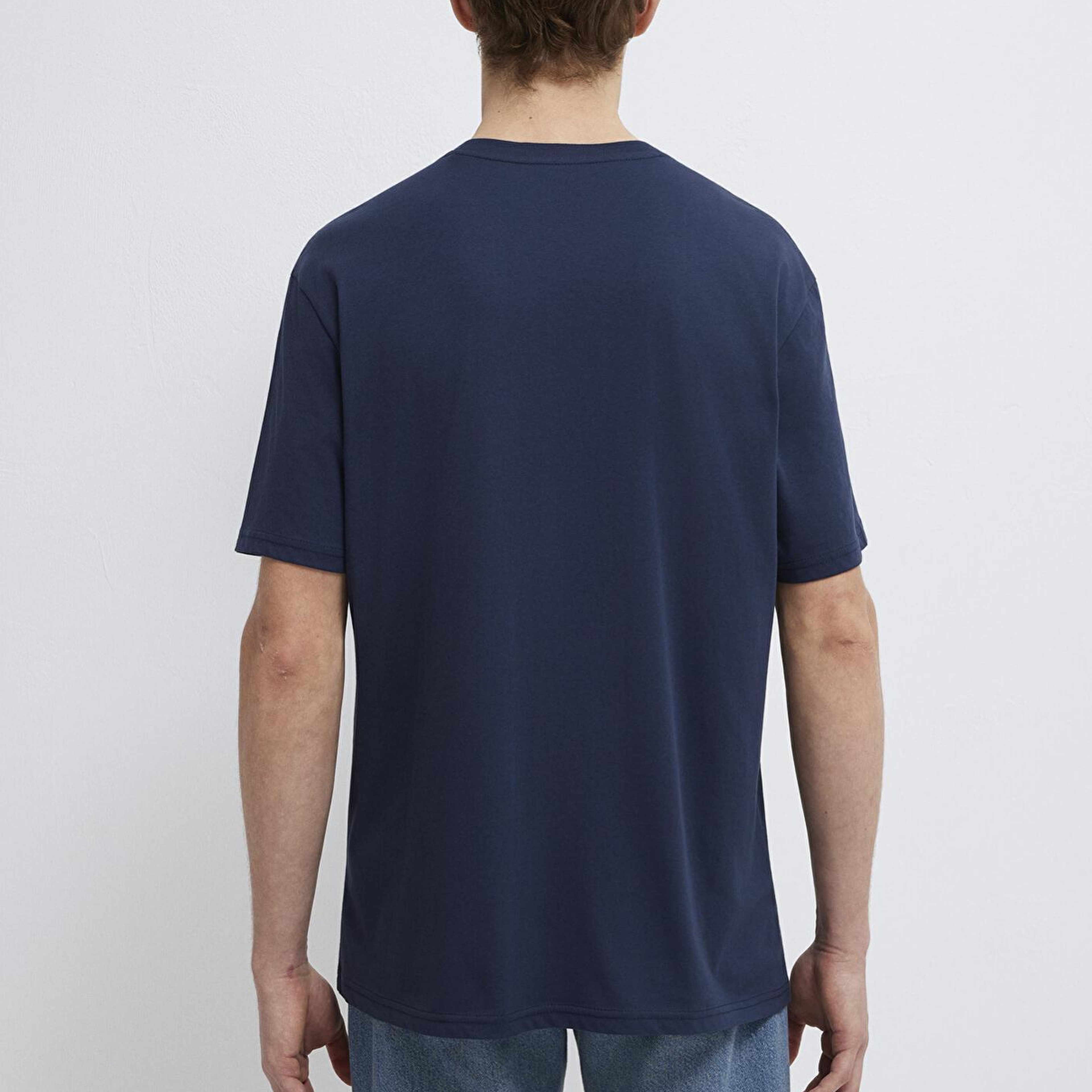 Mavi Mavi Baskılı Lacivert Tişört Loose Fit / Bol Rahat Kesim 0612468-70490