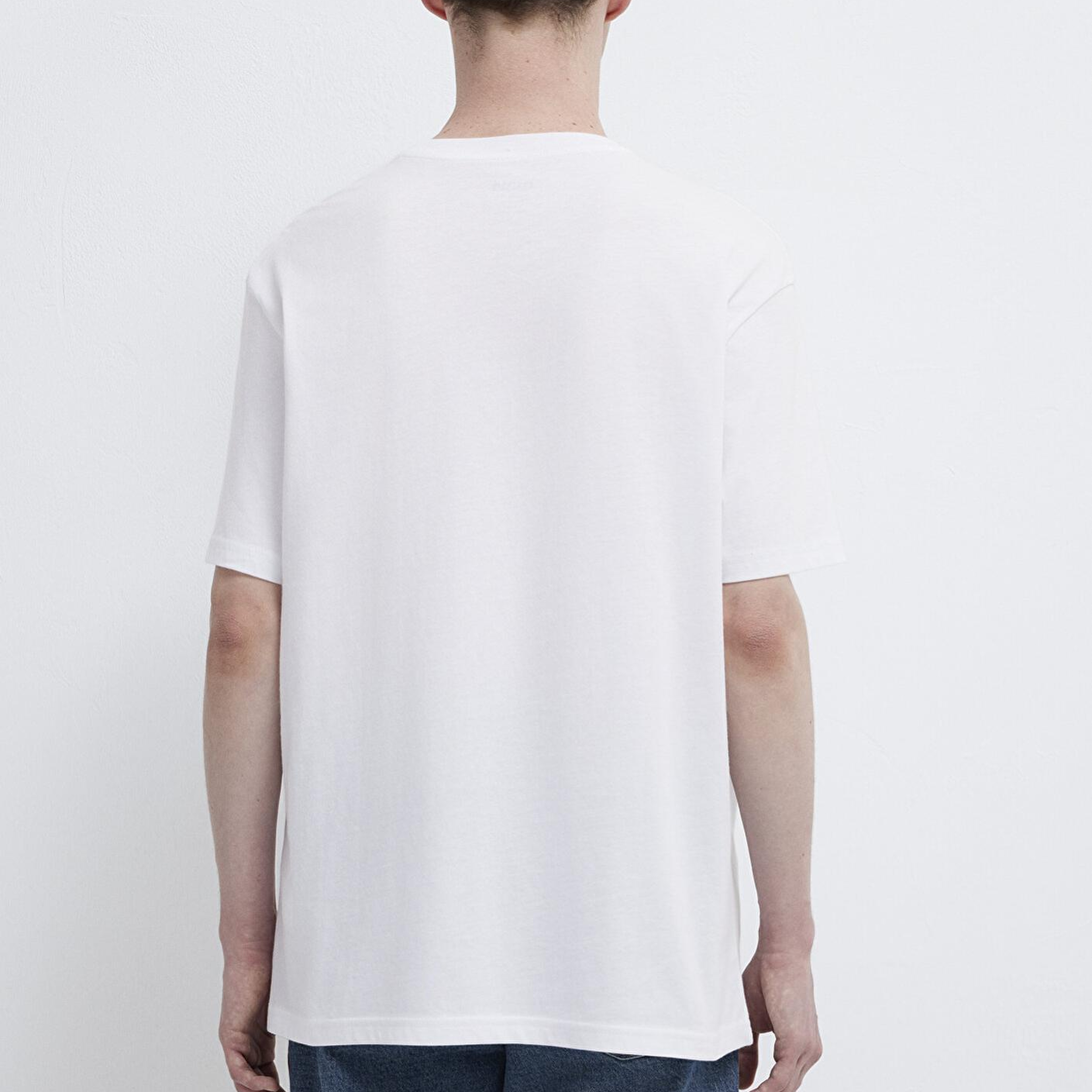 Mavi Mavi Baskılı Beyaz Tişört Loose Fit / Bol Rahat Kesim 0612468-620