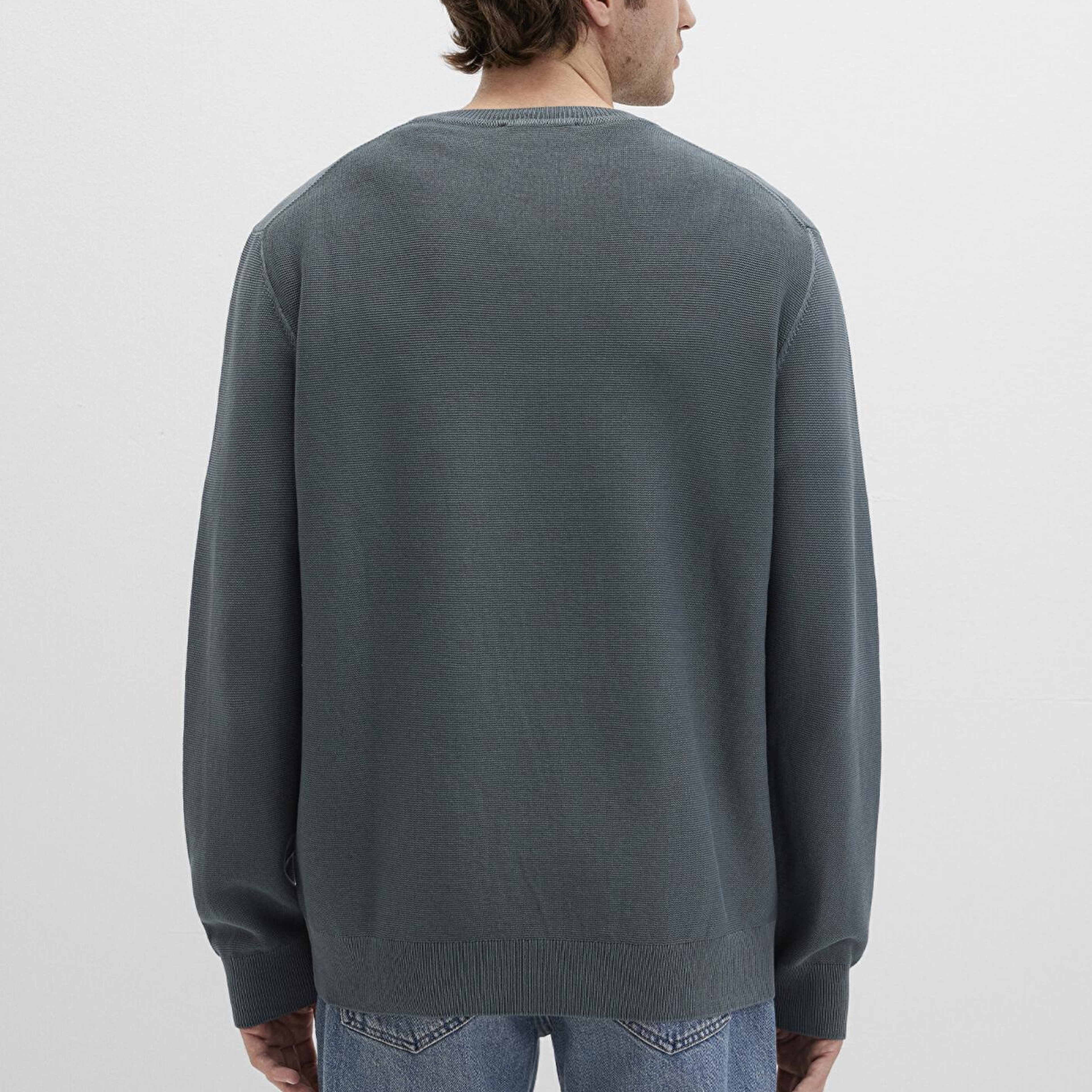 Mavi Bisiklet Yaka Yeşil Kazak Regular Fit / Normal Kesim 0710197-80889