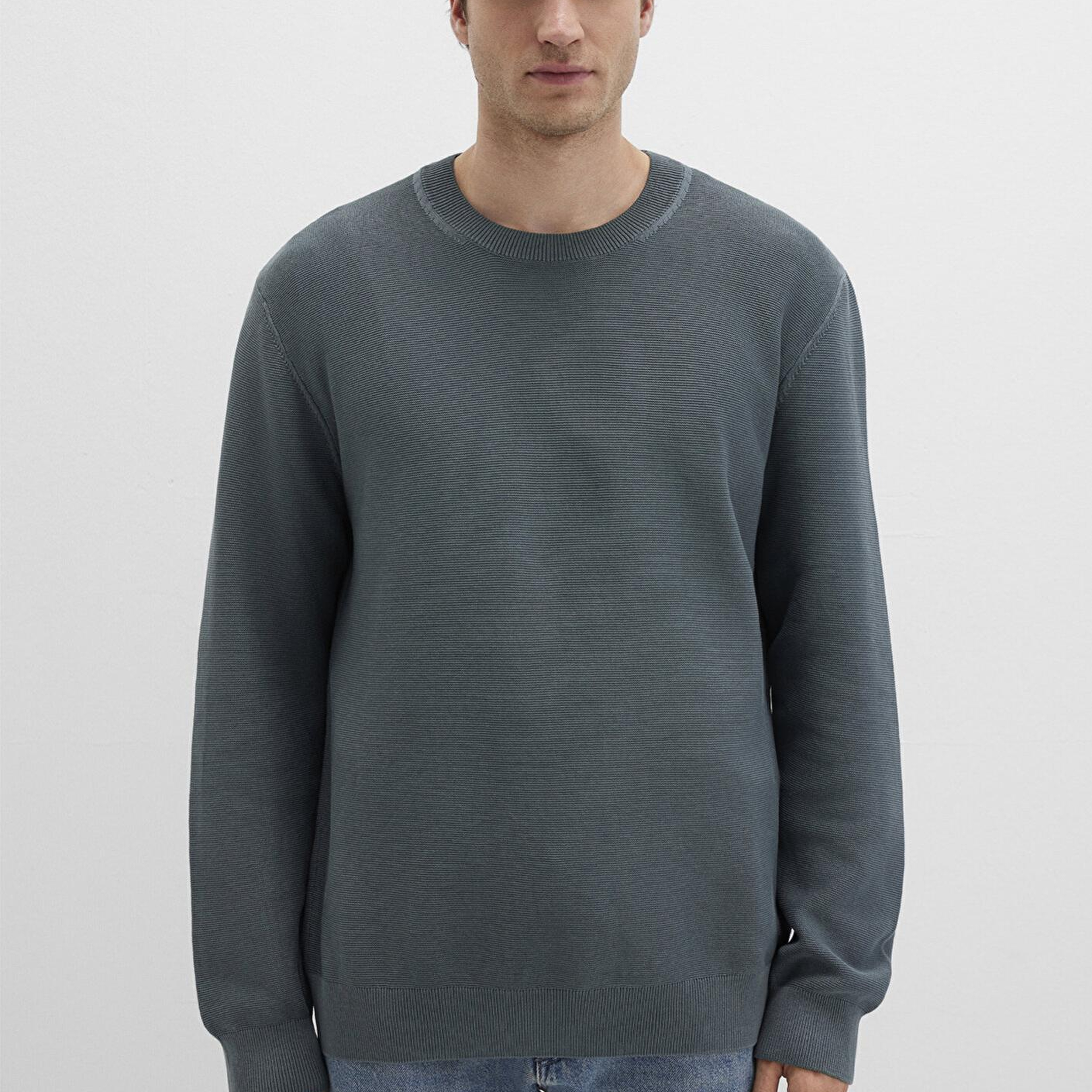 Mavi Bisiklet Yaka Yeşil Kazak Regular Fit / Normal Kesim 0710197-80889