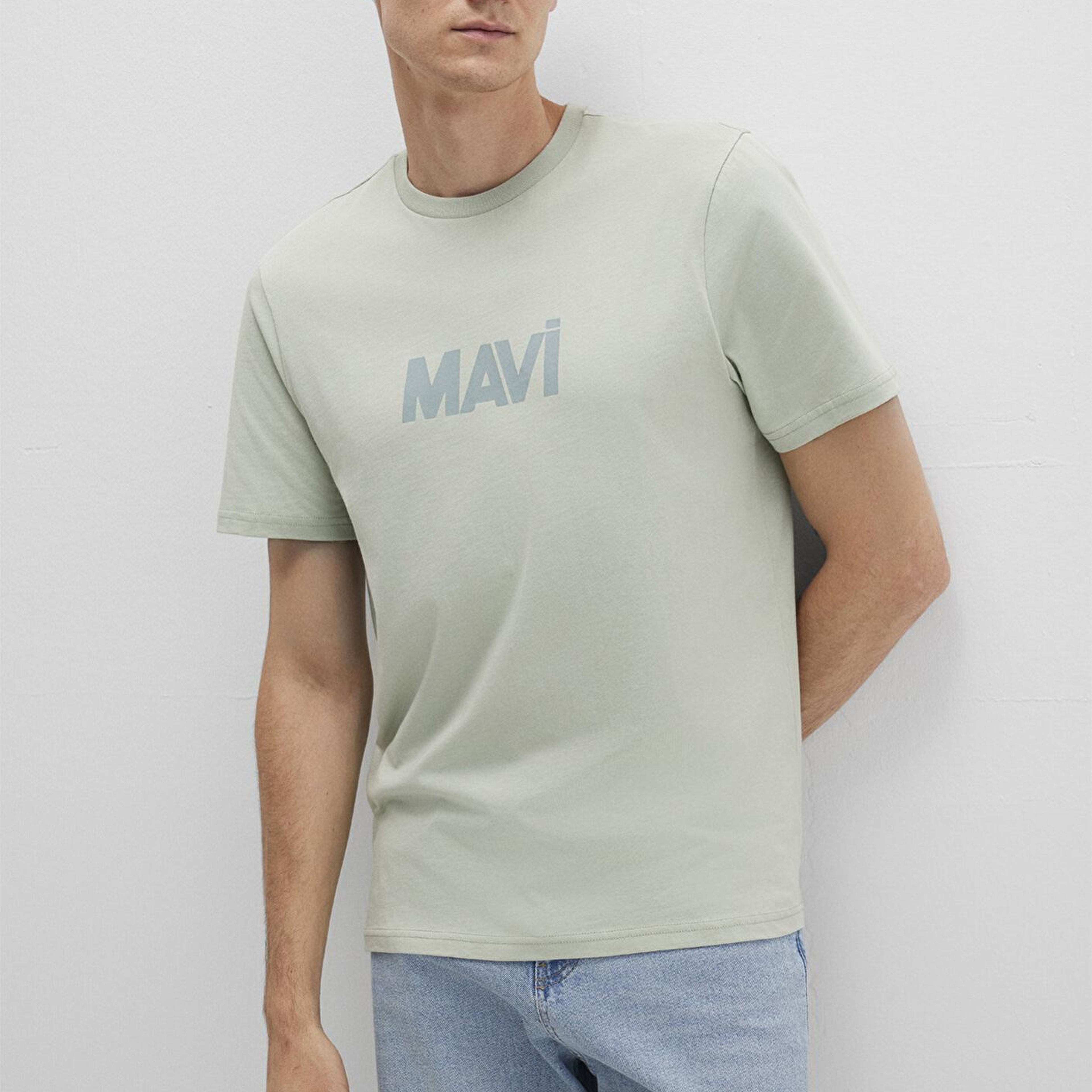 Mavi Mavi Logo Baskılı Yeşil Tişört Regular Fit / Normal Kesim 0612896-83995