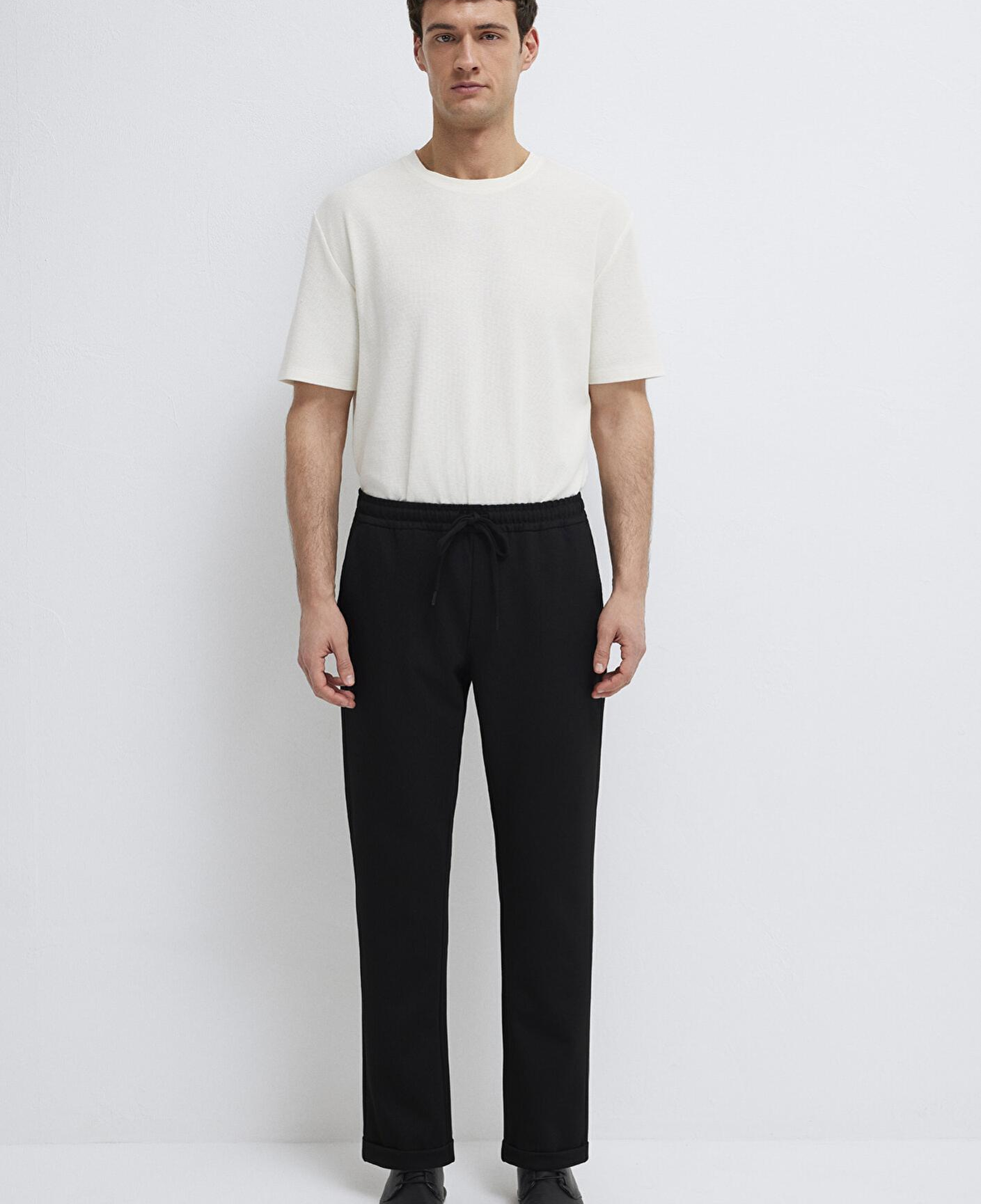 Mavi Siyah Örme Pantolon 0010460-900