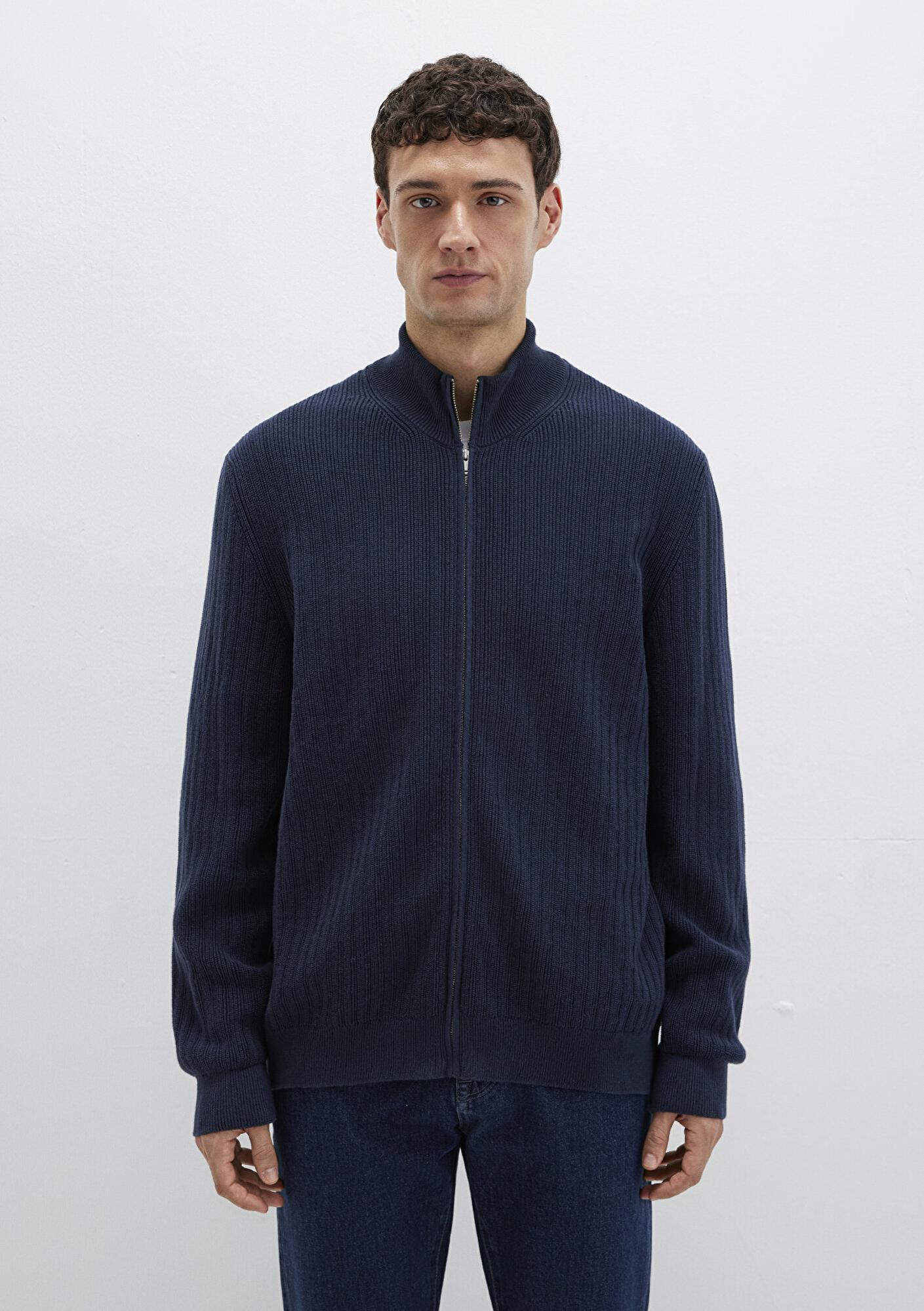 Mavi Mavi Black Fermuarlı Lacivert Hırka Regular Fit / Normal Kesim 0710326-70490