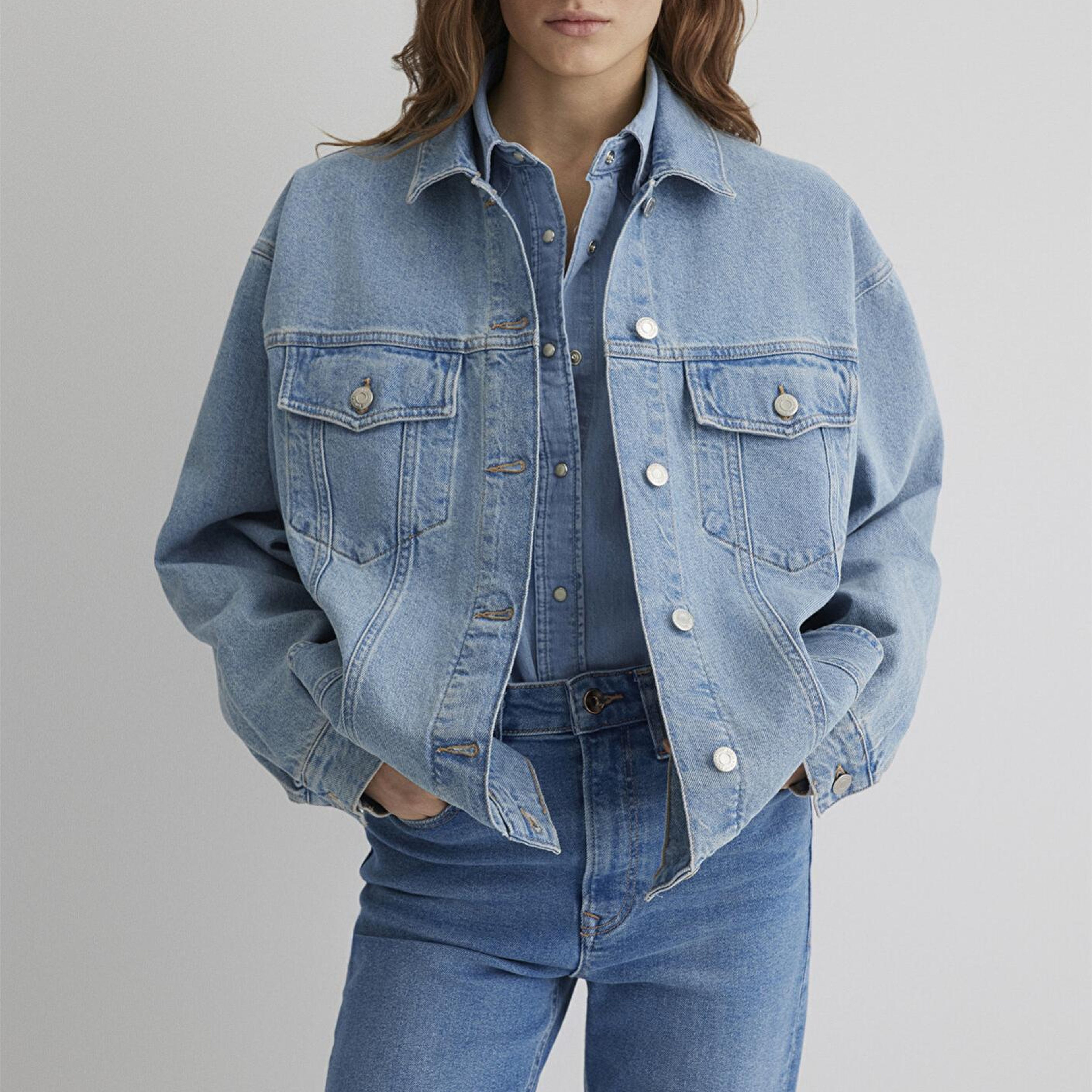 Mavi Luna 90lar Açık Mavi Jean Ceket 1110177-89165