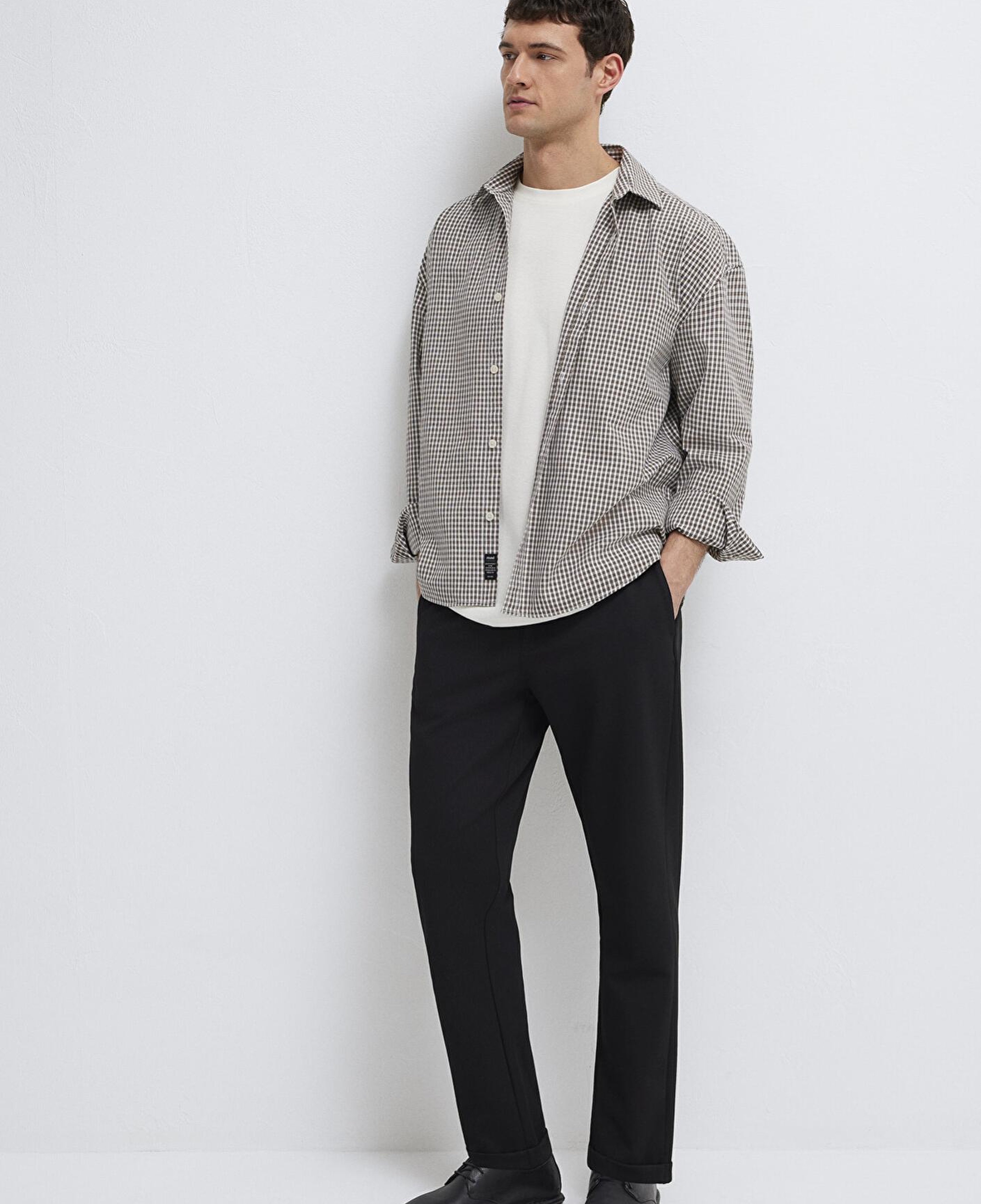 Mavi Siyah Örme Pantolon 0010460-900