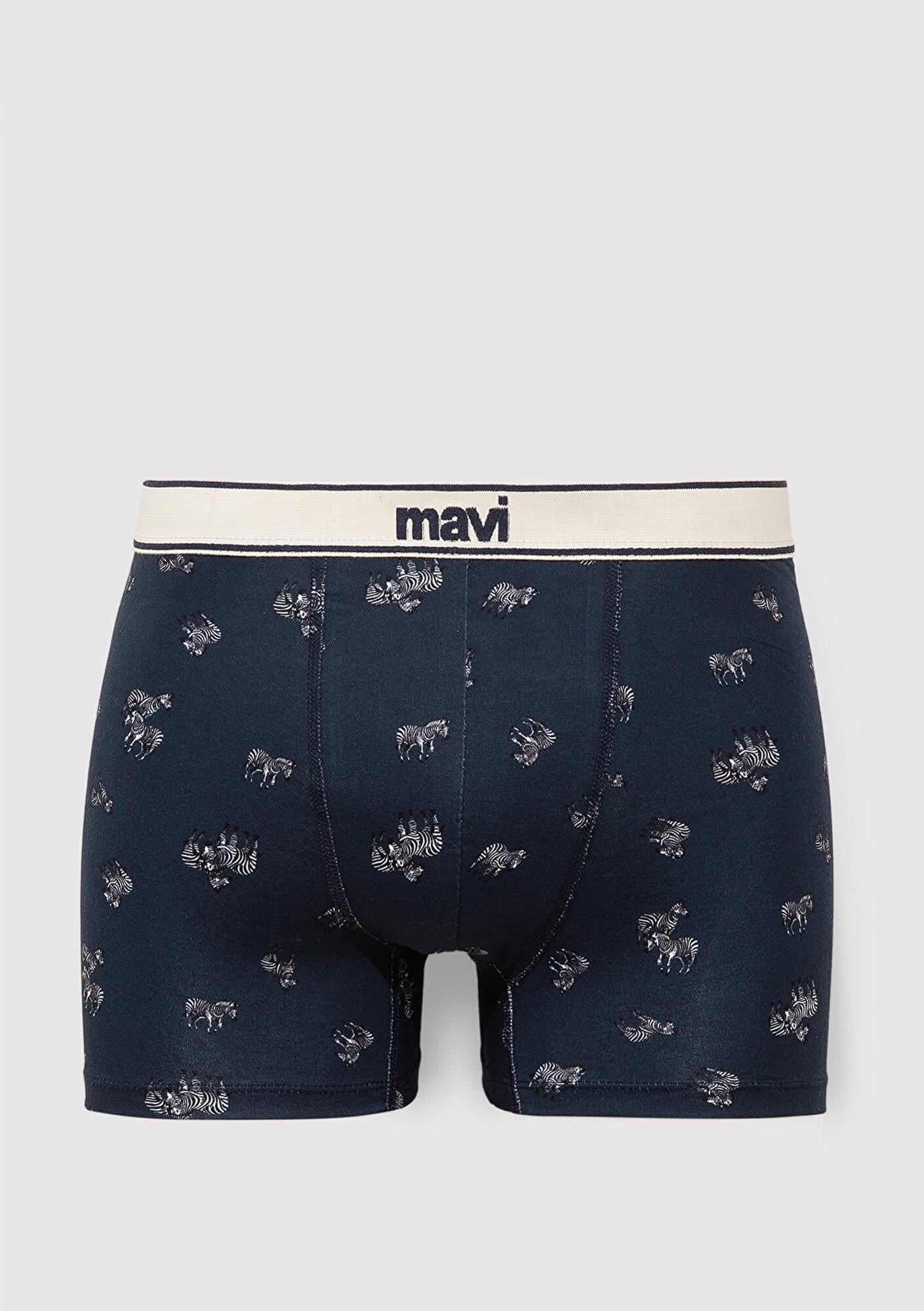Mavi Zebra Baskılı Lacivert Boxer 0911981-26828