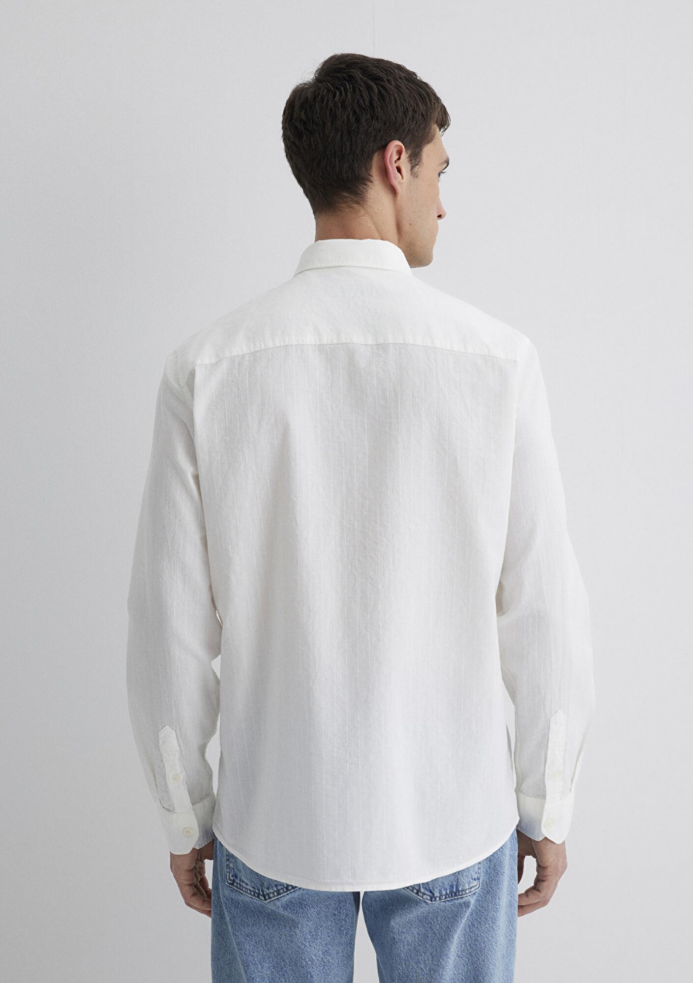 Mavi Ekru Gömlek Regular Fit / Normal Kesim 0211623-70057