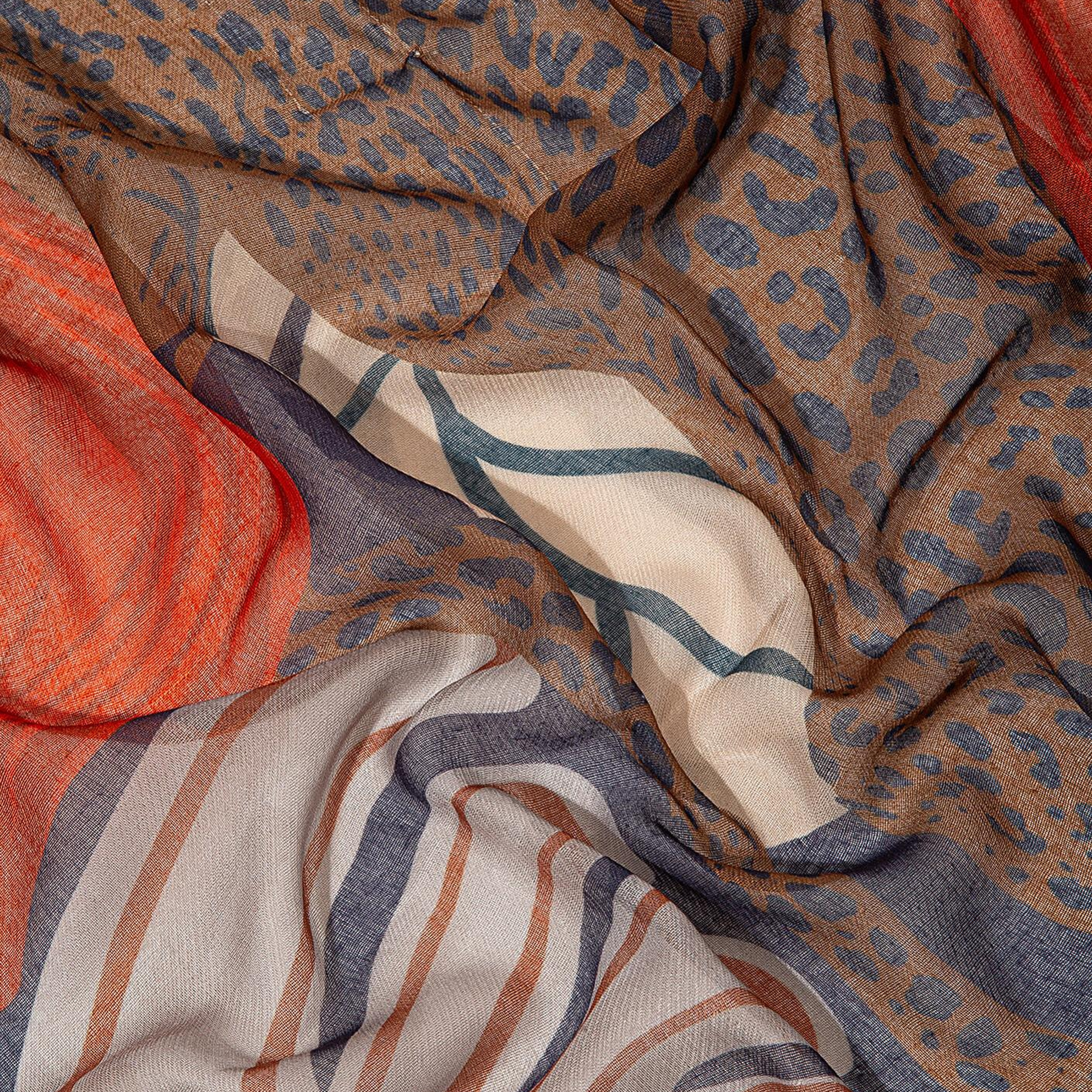 Mavi Desenli Şal 1913477-26823