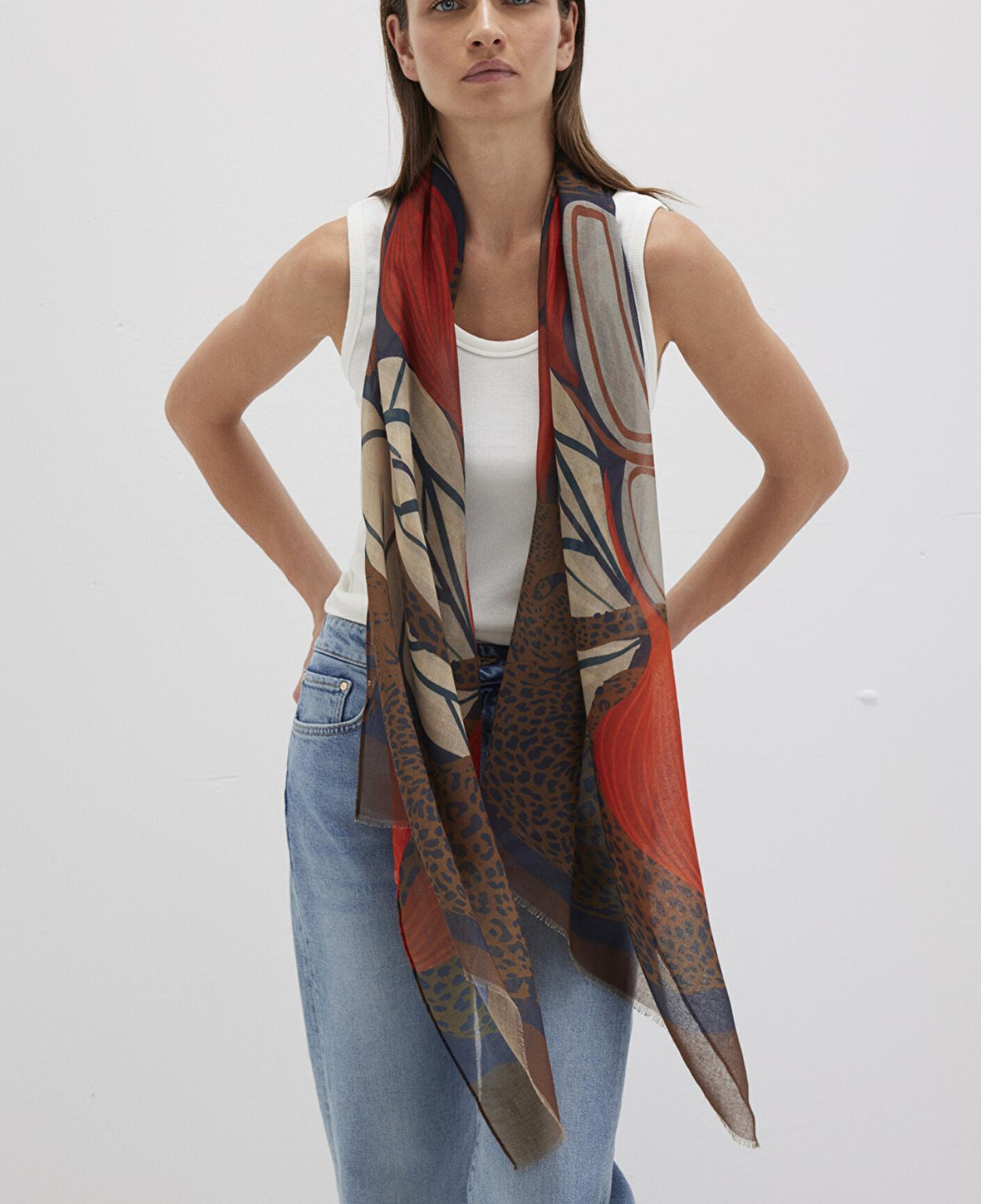 Mavi Desenli Şal 1913477-26823