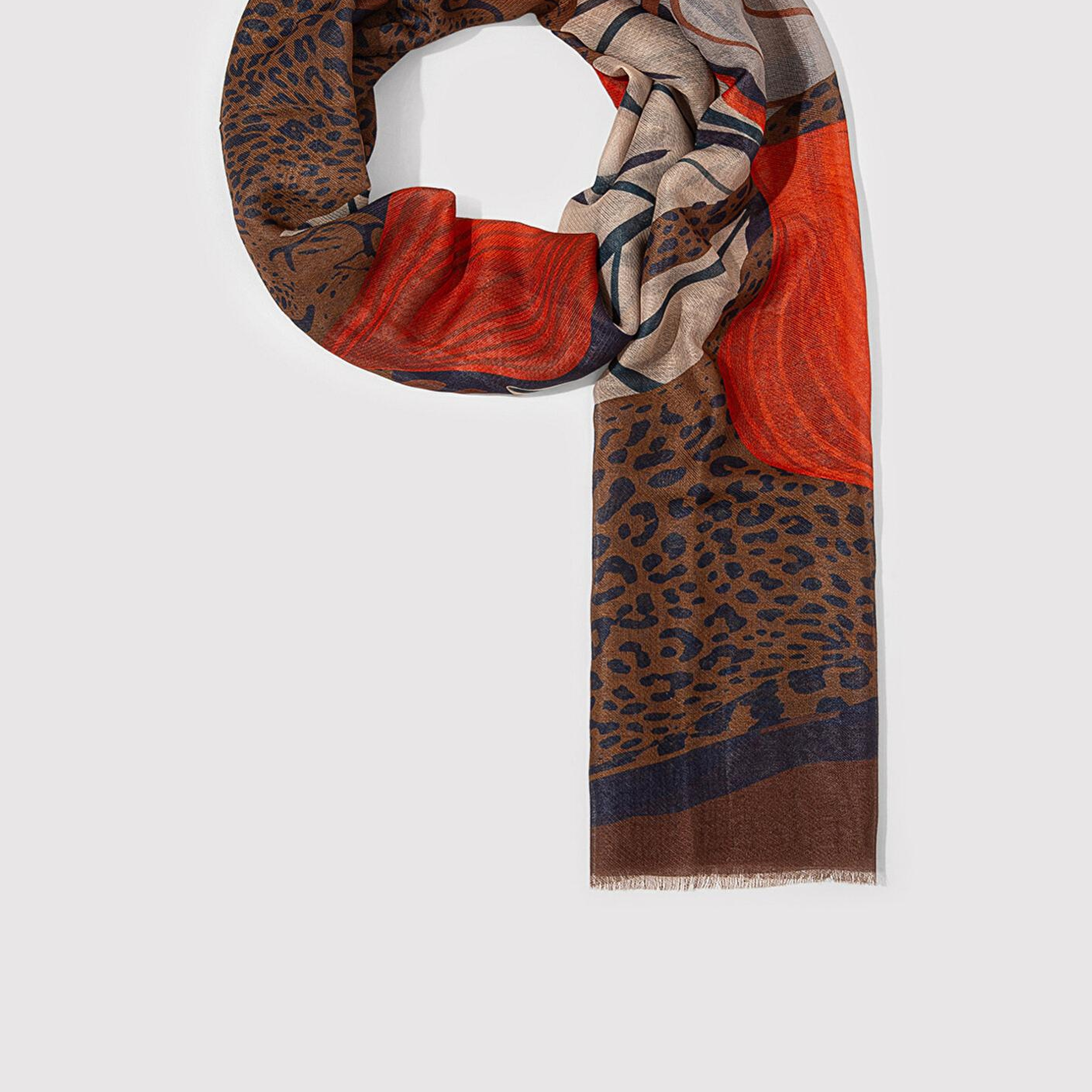 Mavi Desenli Şal 1913477-26823