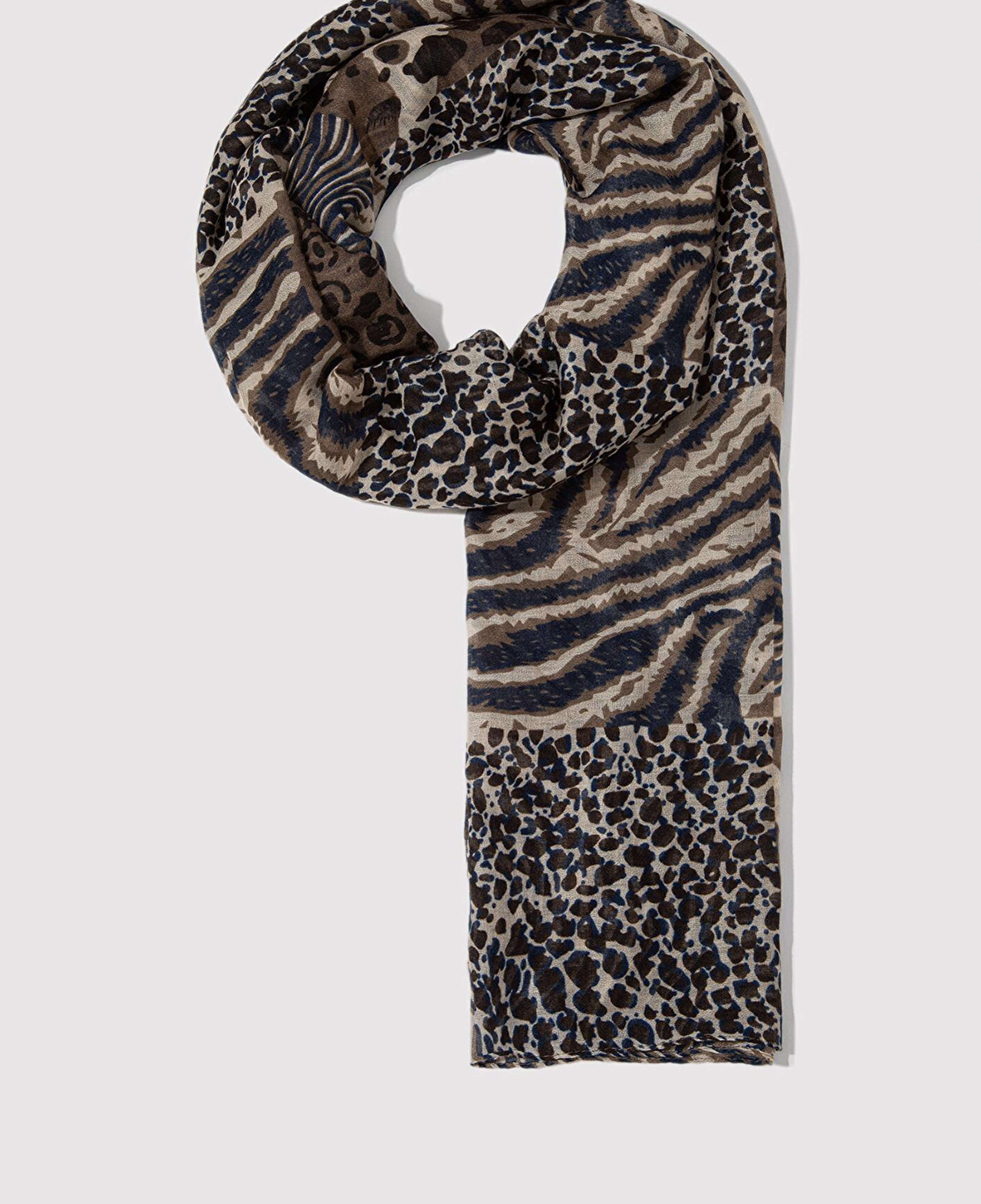 Mavi Leopar Desenli Şal 1913490-900