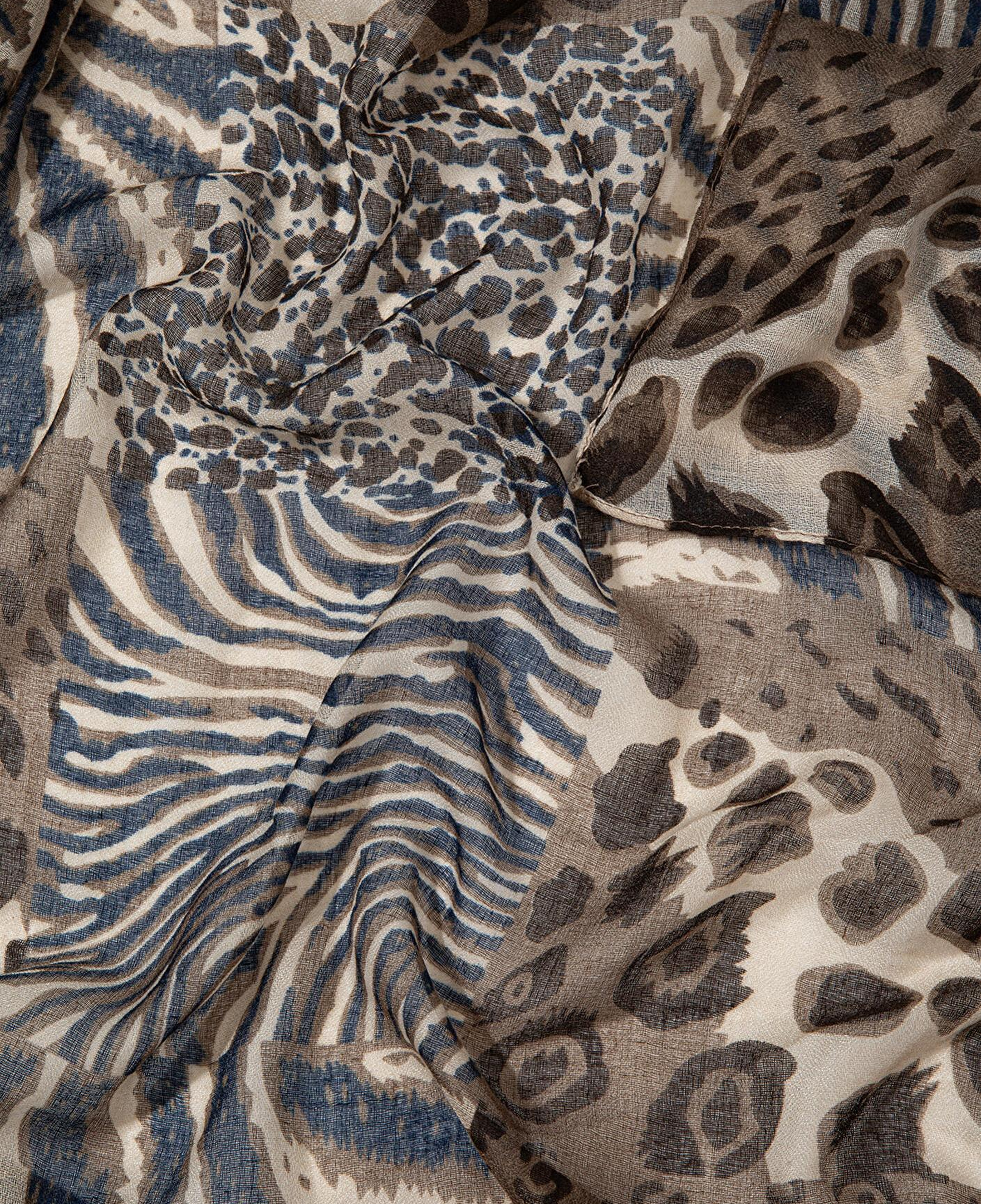 Mavi Leopar Desenli Şal 1913490-900