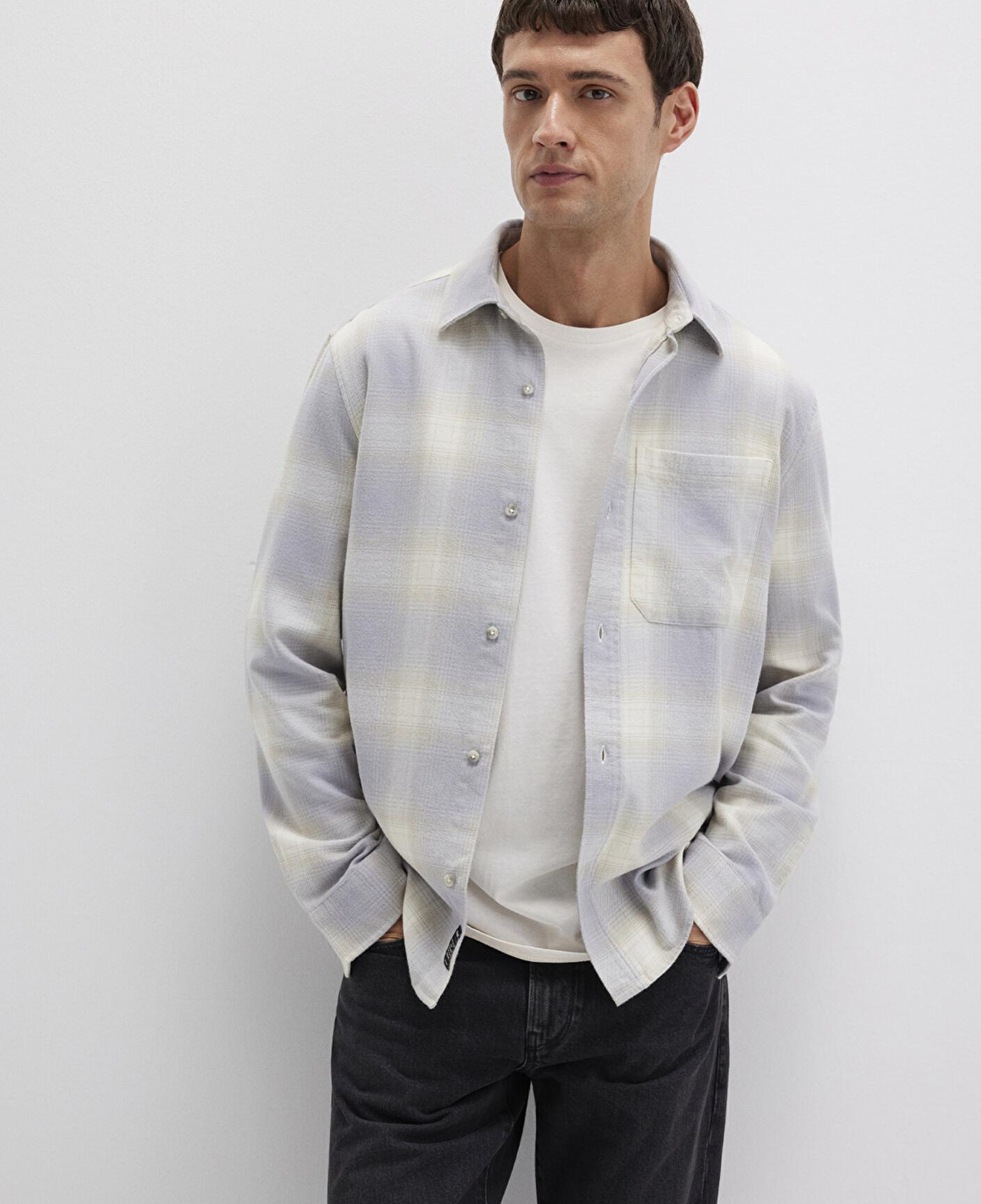 Mavi Kareli Mavi Gömlek Regular Fit / Normal Kesim 0211637-90847