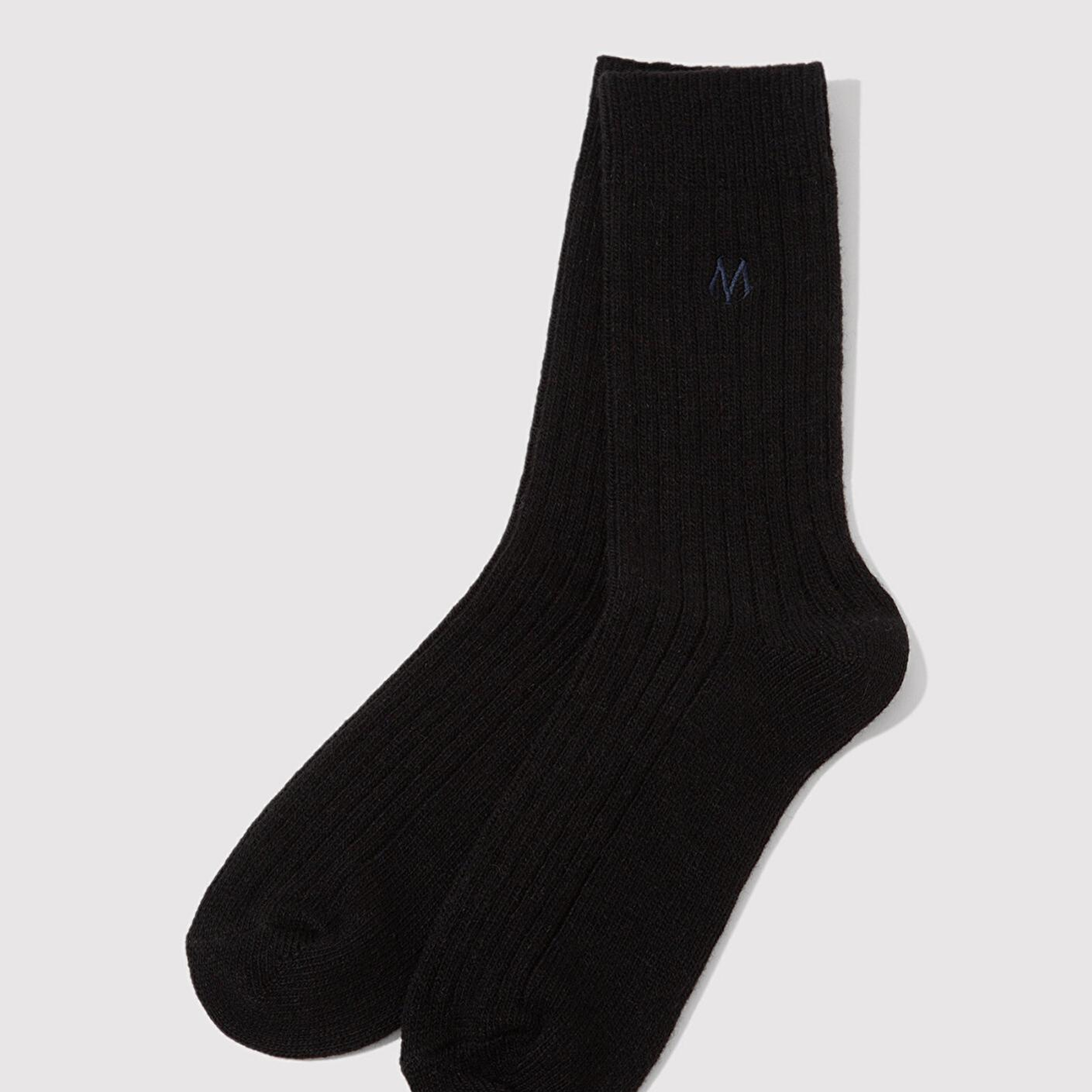 Mavi Yün Karışımlı Siyah Bot Çorabı 0911999-900