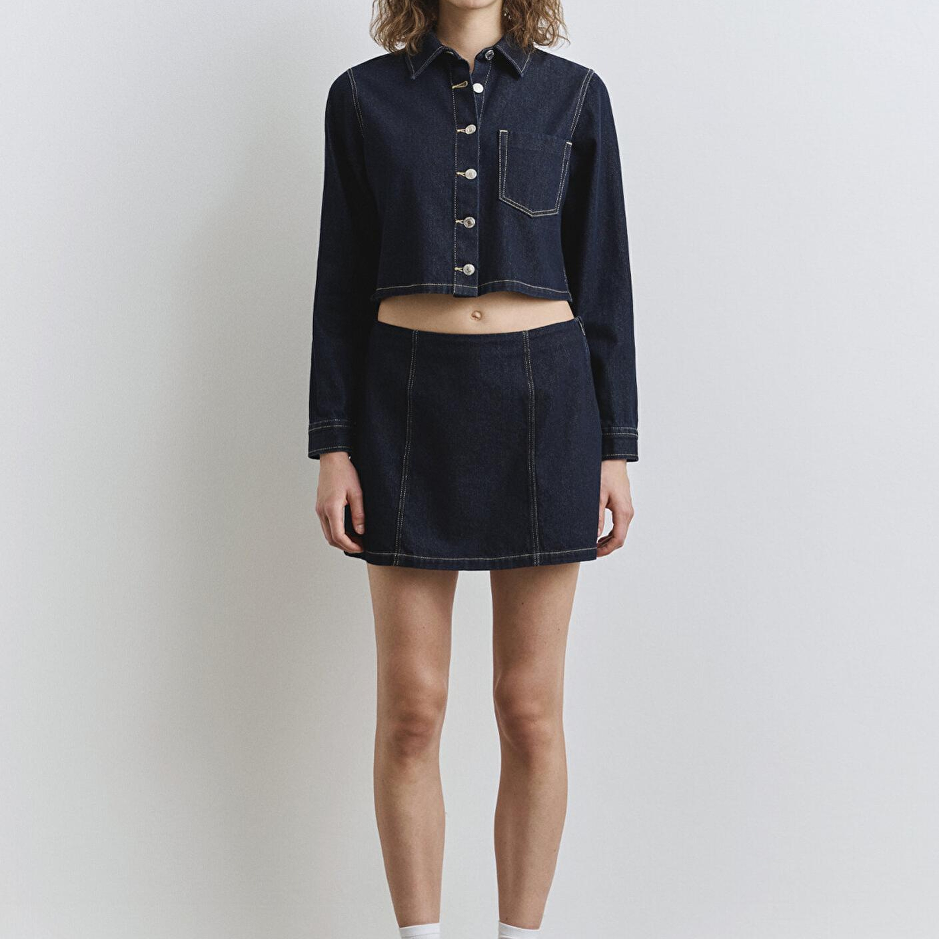 Mavi Rinse Denim Mini Etek 1310721-85481