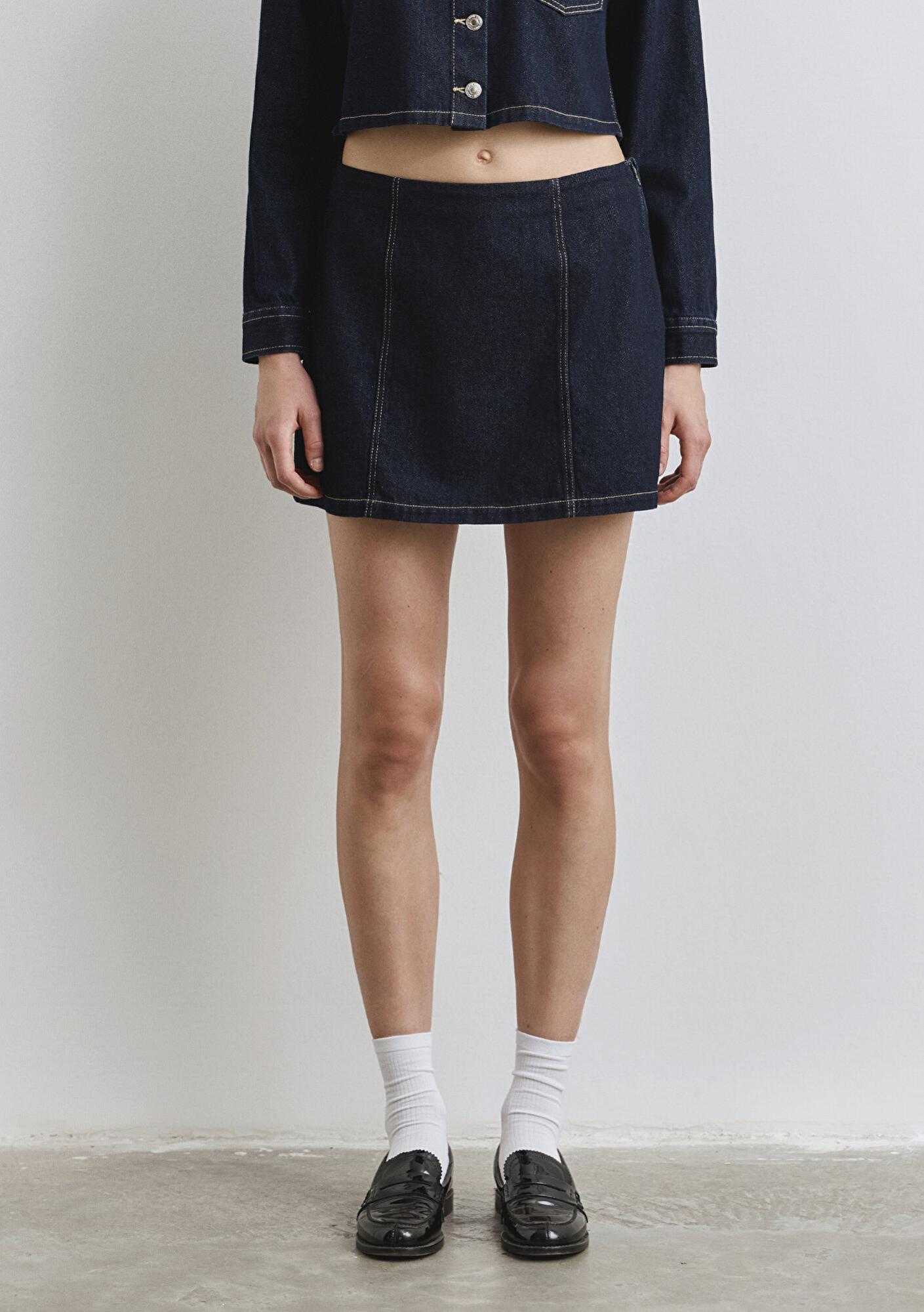 Mavi Rinse Denim Mini Etek 1310721-85481