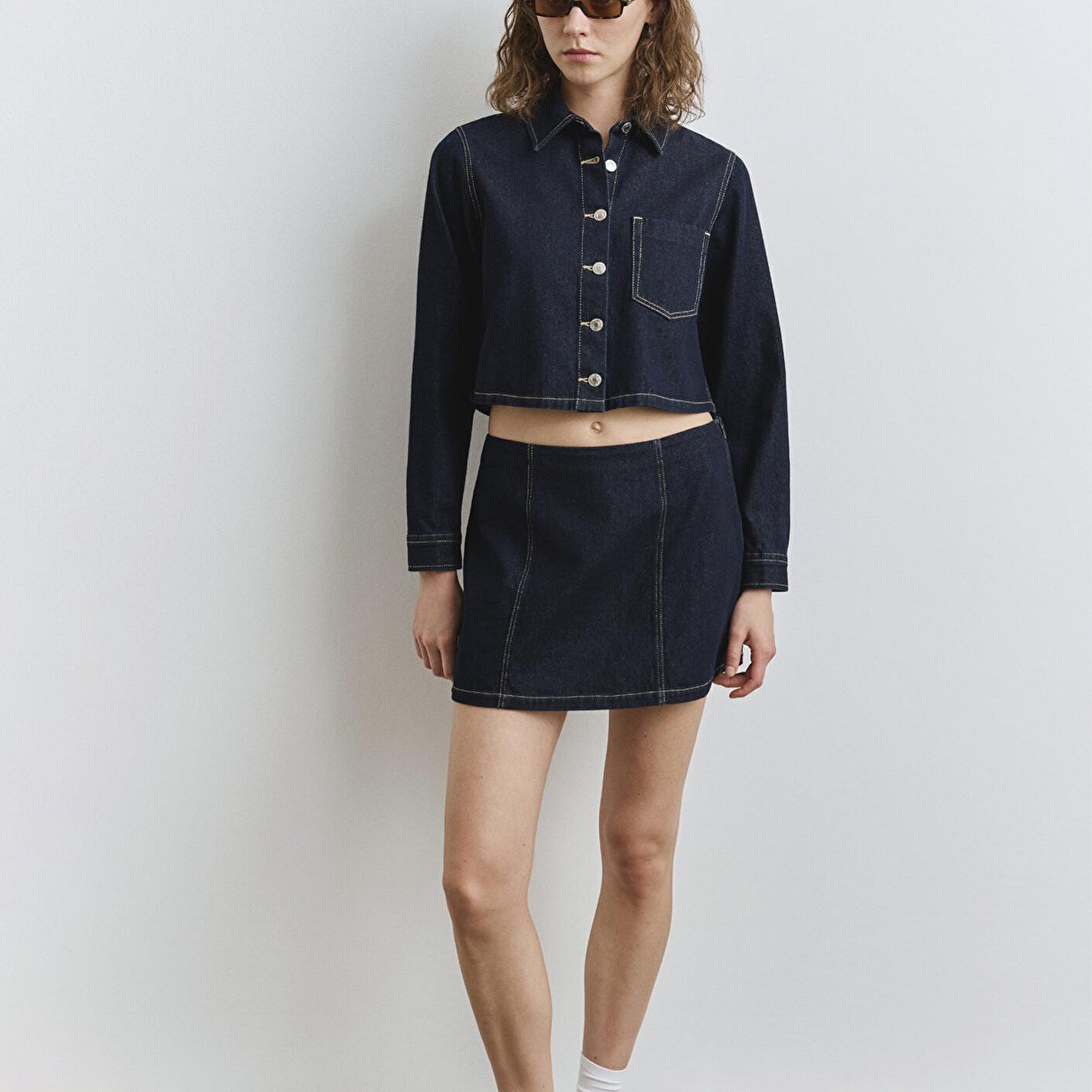 Mavi Rinse Denim Mini Etek 1310721-85481